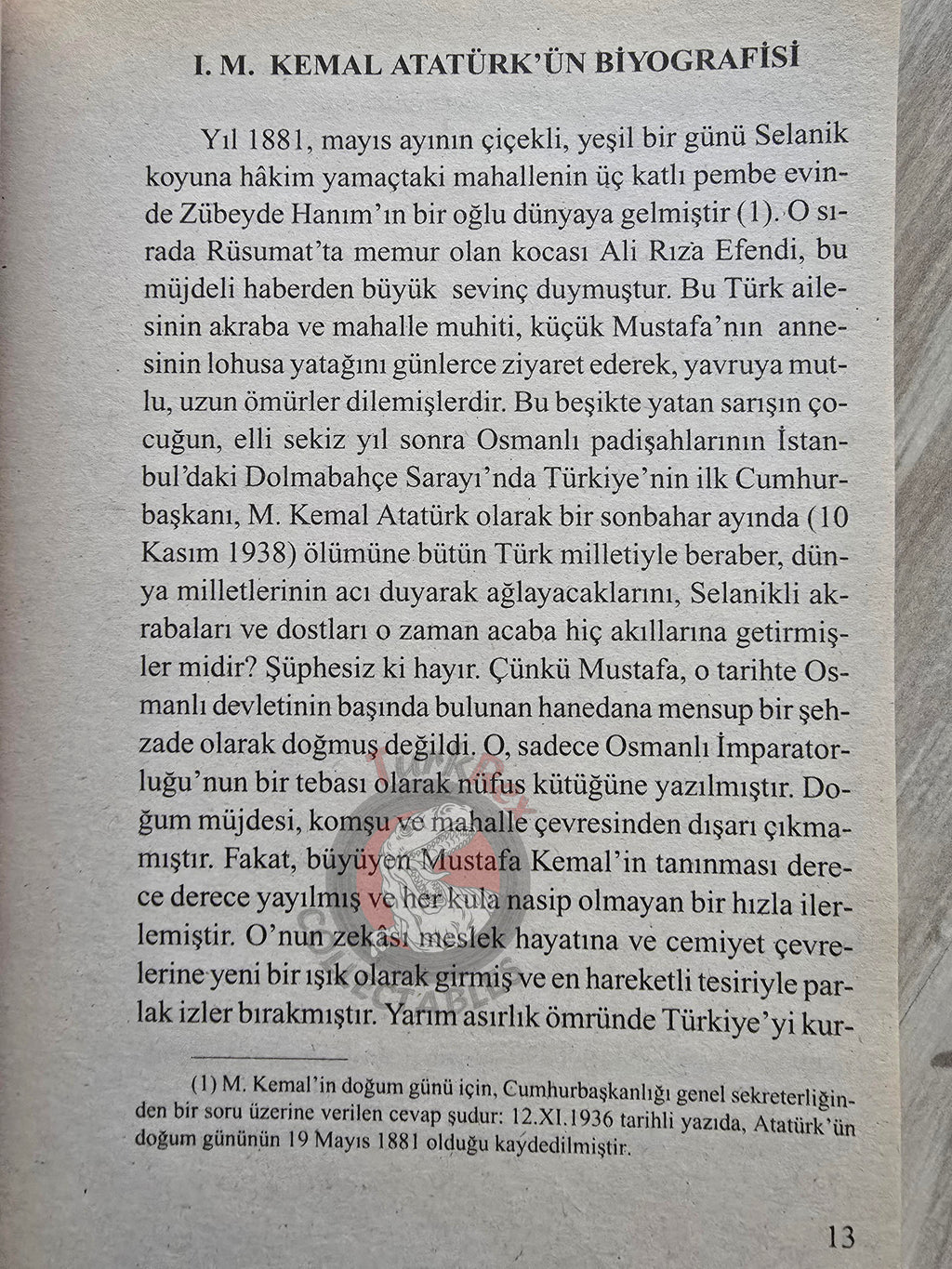 Afet İnan – What I Wrote from M. Kemal Atatürk 1998 Turkish Book Turkey