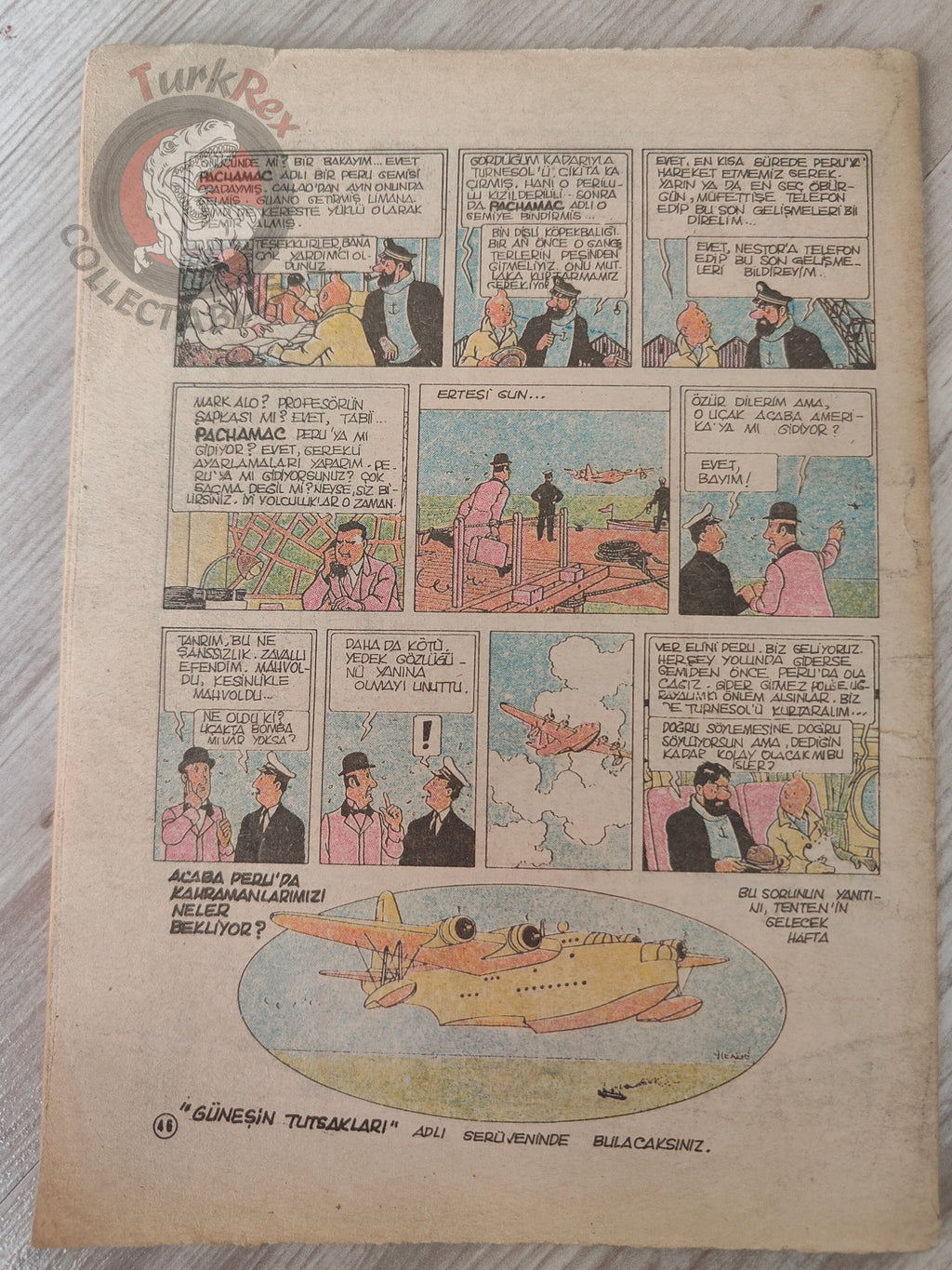 Tintin – The Seven Crystal Balls 1989 Turkish Edition Comic Turkey
