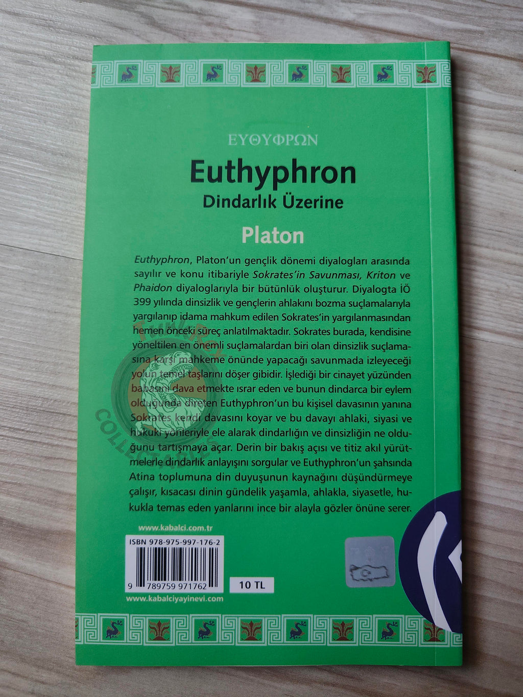 Plato –  Euthyphro 2011 Turkish Book Turkey Ancient Greek