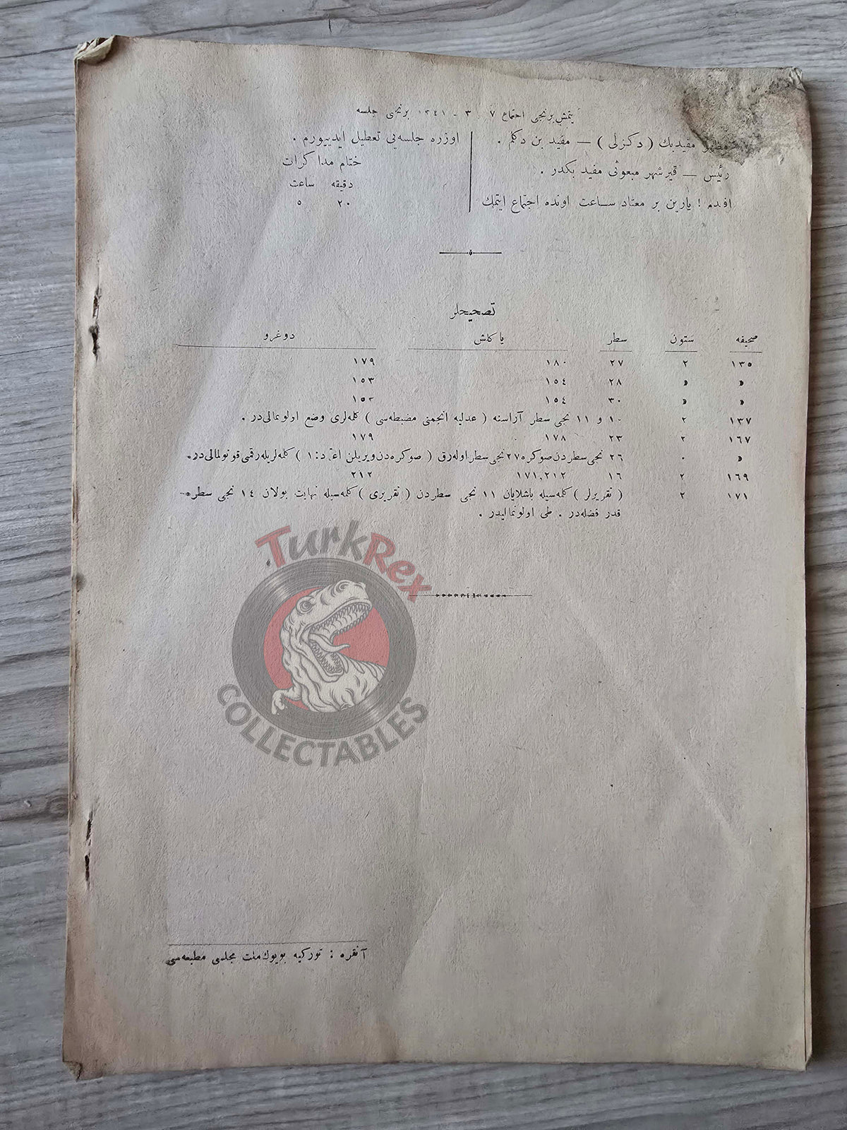Ottoman Official Parliamentary Record 1925 TBMM Zabıt Ceridesi Turkey Republic Turkish