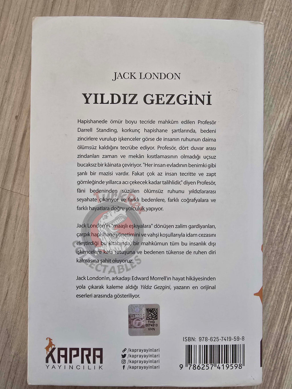 Jack London  – The Star Rover Turkish Book Turkey
