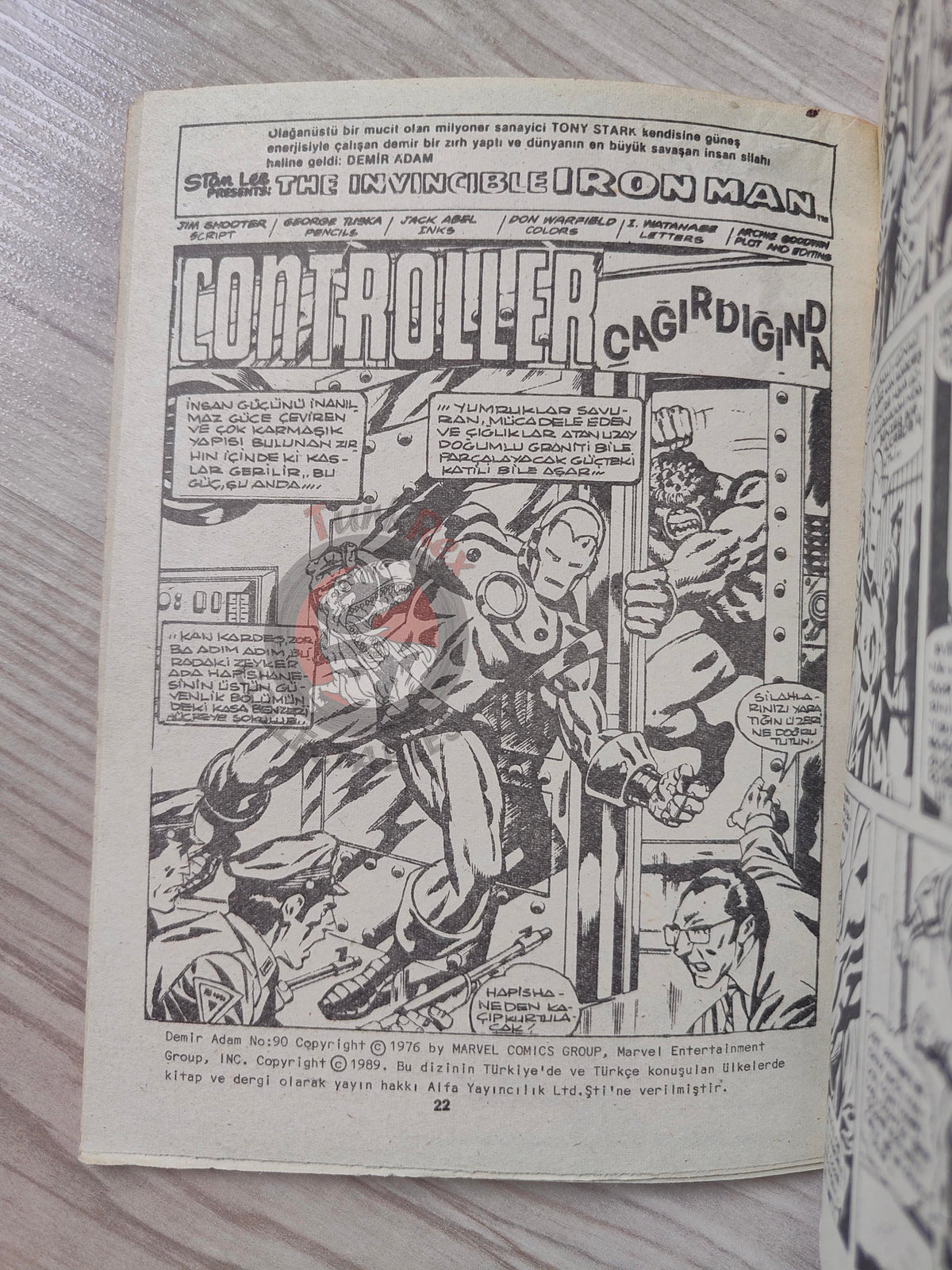 Iron Man #6 Demir Adam 1989 Turkish Comic Turkey #89 #90 #91 #92