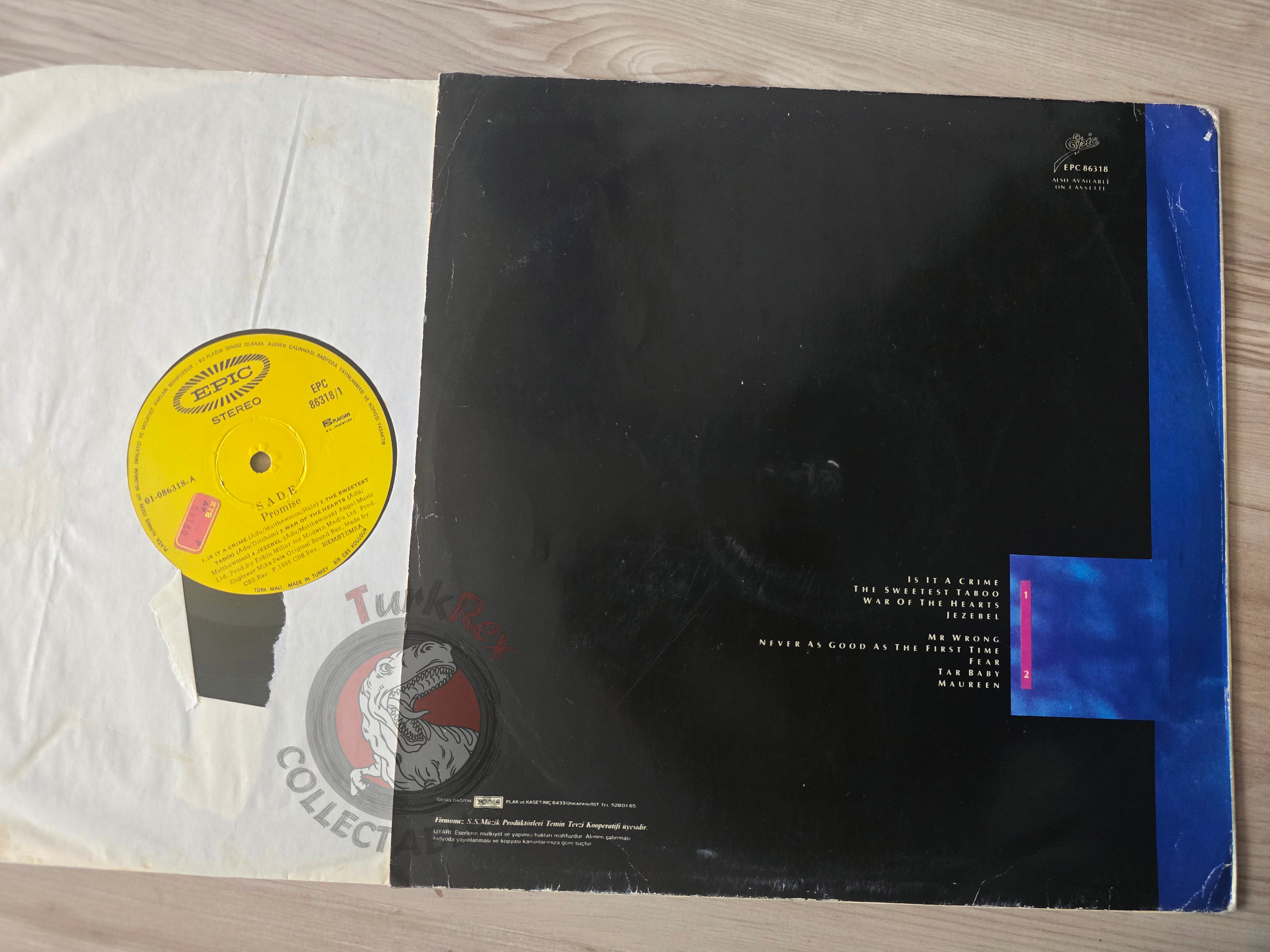 Sade – Promise Turkish Pressing Vinyl Turkey Edition