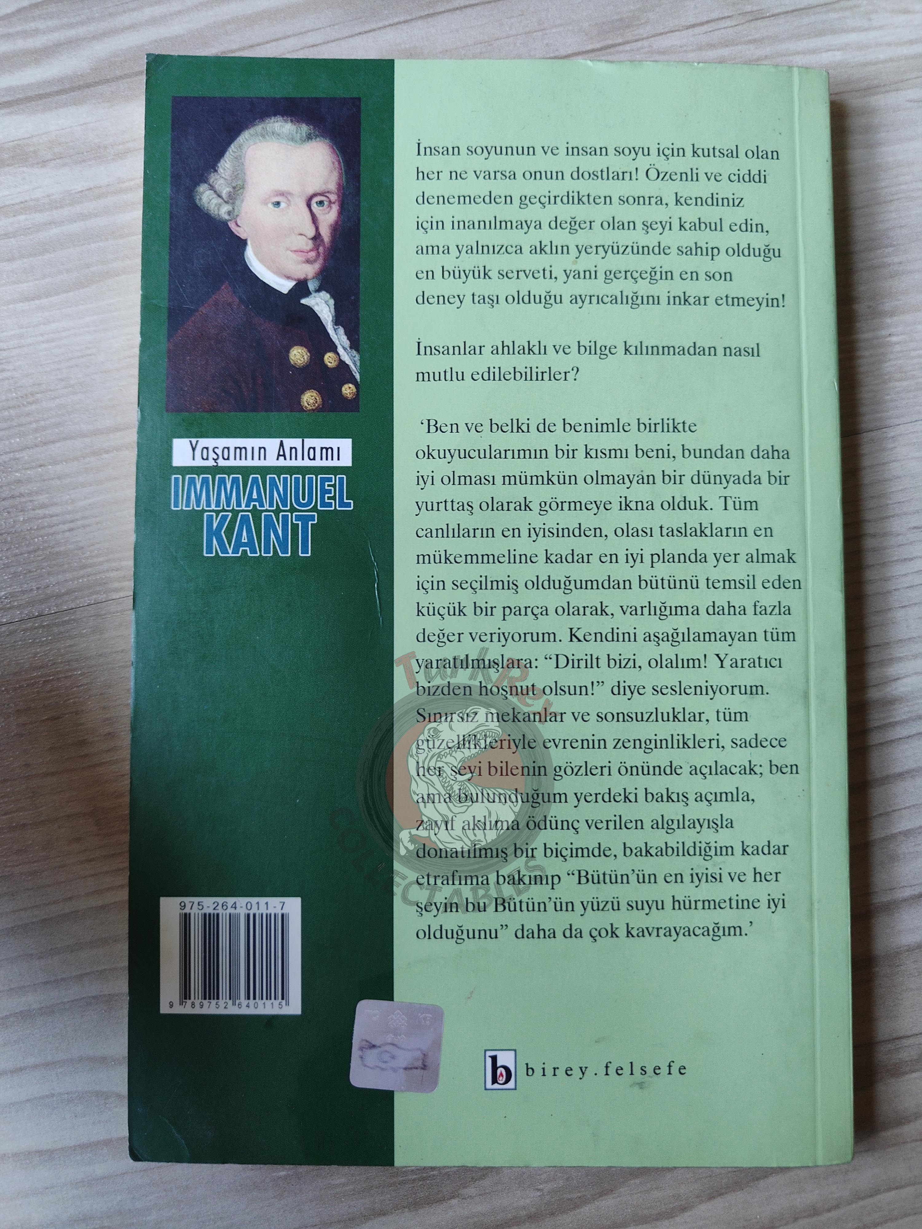 Immanuel Kant – Meaning of Life 2010 Turkish Book Turkey