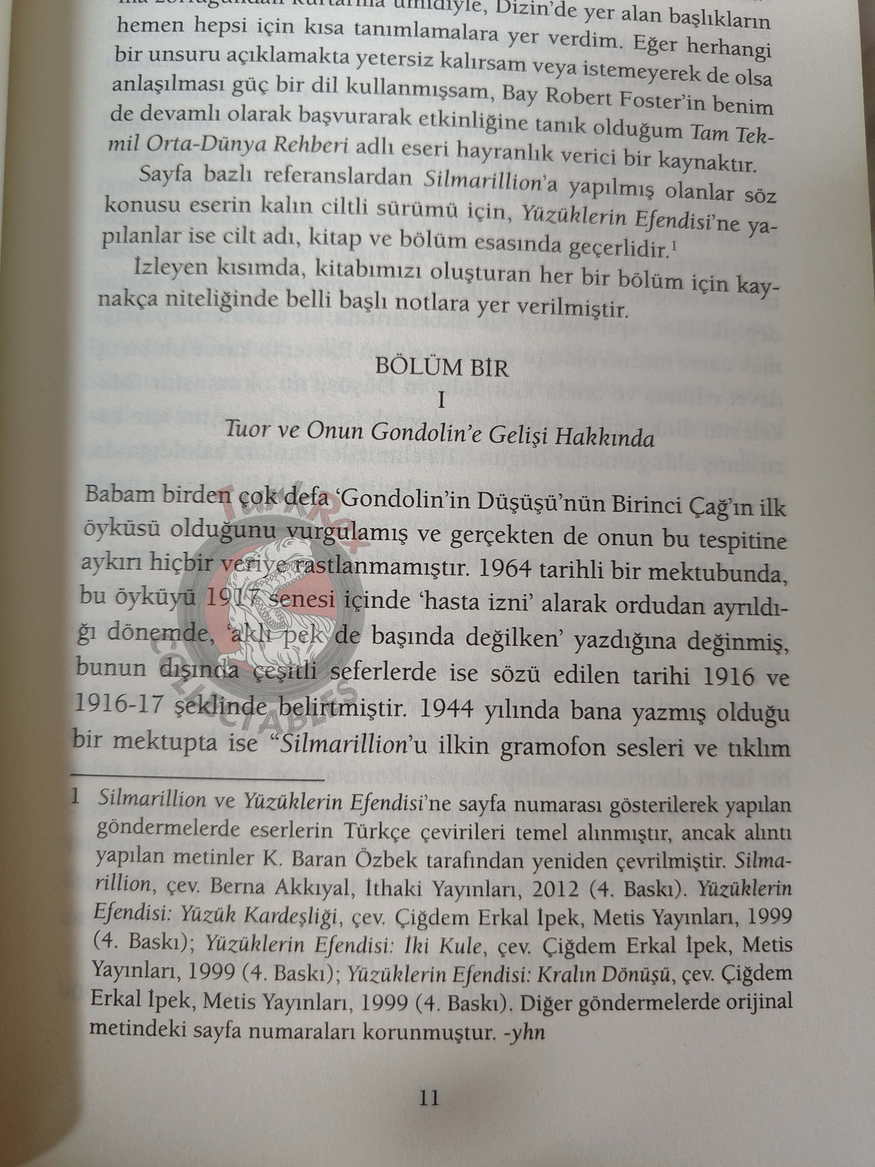 J.R.R. Tolkien – Unfinished Tales 2012 1st Turkish Book Turkey