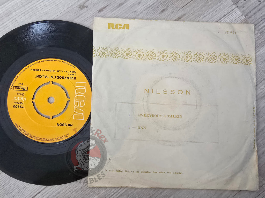 Nilsson – Everybody's Talkin' / One OST 7" Turkish Pressing Vinyl Turkey Edition 2