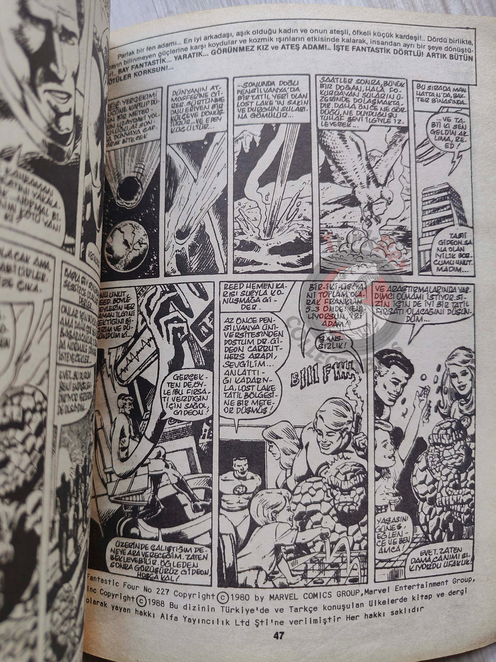 Fantastic Four #11 1988 Turkish Comic Turkey #225 #226 #227 #228