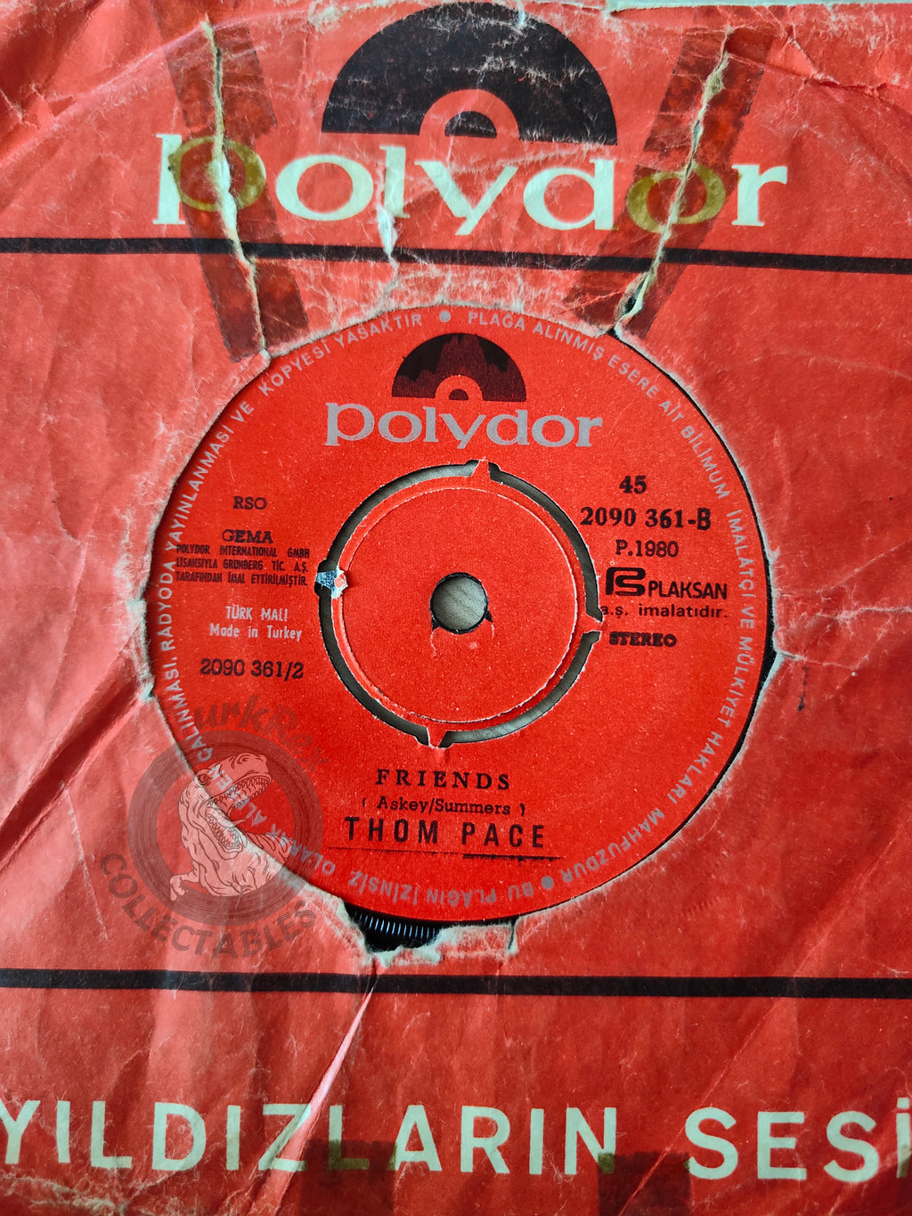 Thom Pace – Maybe / Friends 7" Turkish Pressing Vinyl Turkey Edition