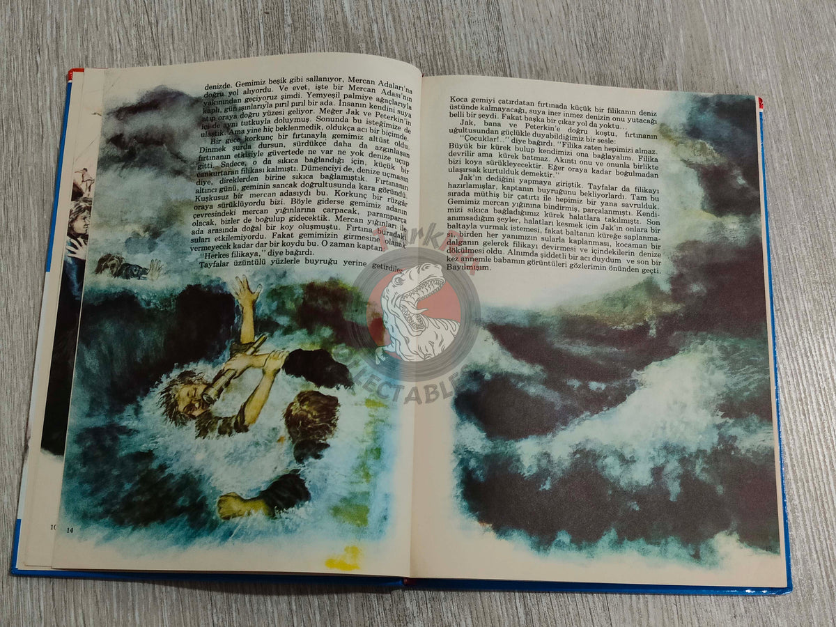 R. M. Ballantyne –  The Coral Island 1983 HC Turkish Book Turkey Illustrated
