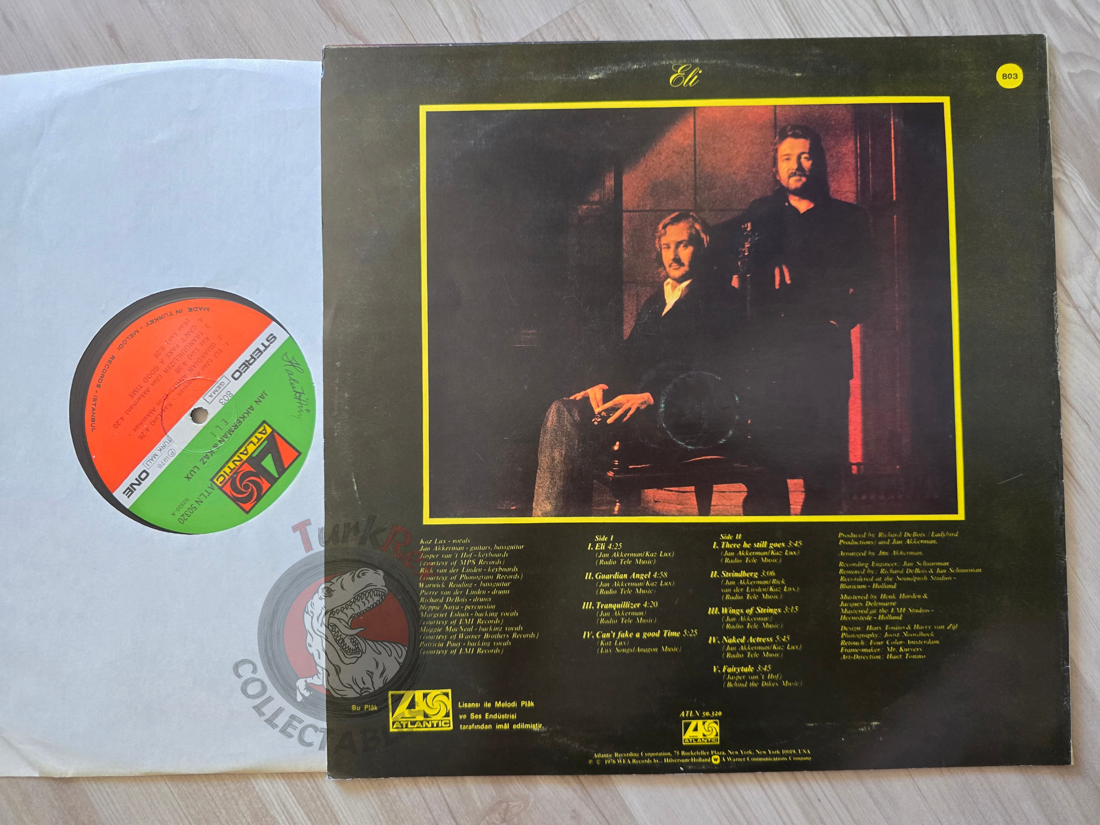 Jan Akkerman & Kaz Lux – Eli Turkish Pressing Vinyl Turkey Edition