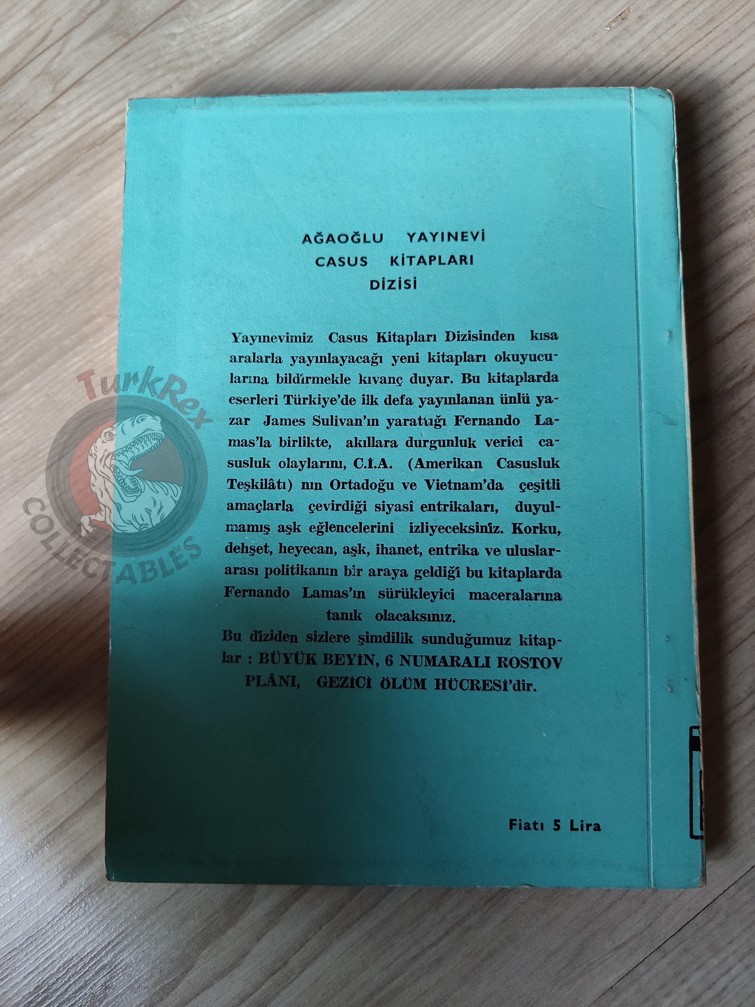 James Sullivan – Fernando Lamas: Rostov Plan 1966 1st Turkish Book Turkey