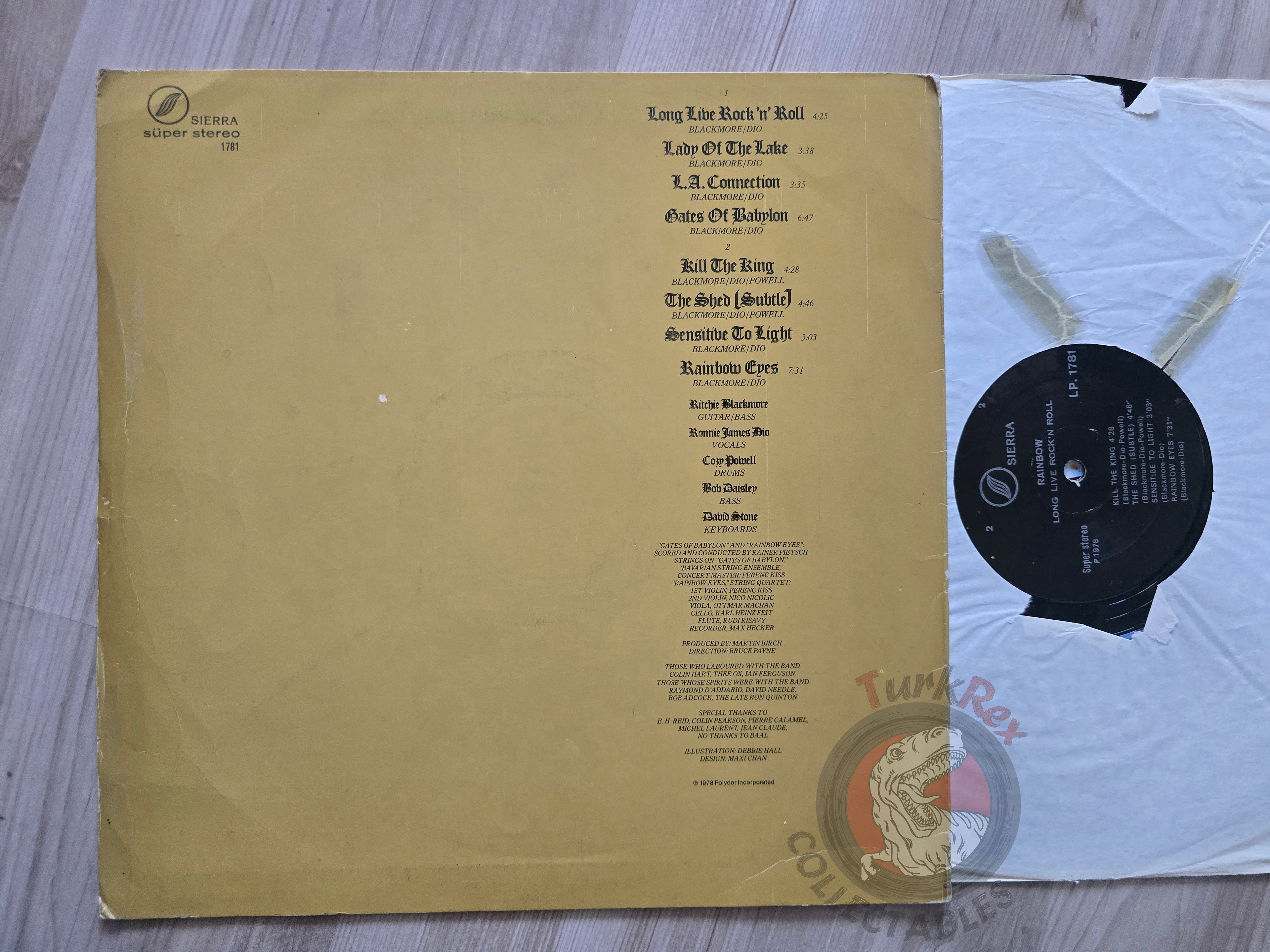 Rainbow – Long Live Rock 'N' Roll Turkish Pressing Vinyl Turkey Edition