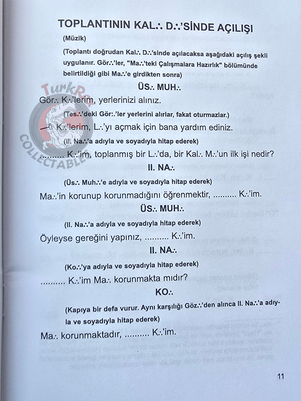 Turkish Freemasonry 2nd Degree Ritual Fellow Craft 2014 Booklet Masonic Masons of Turkey