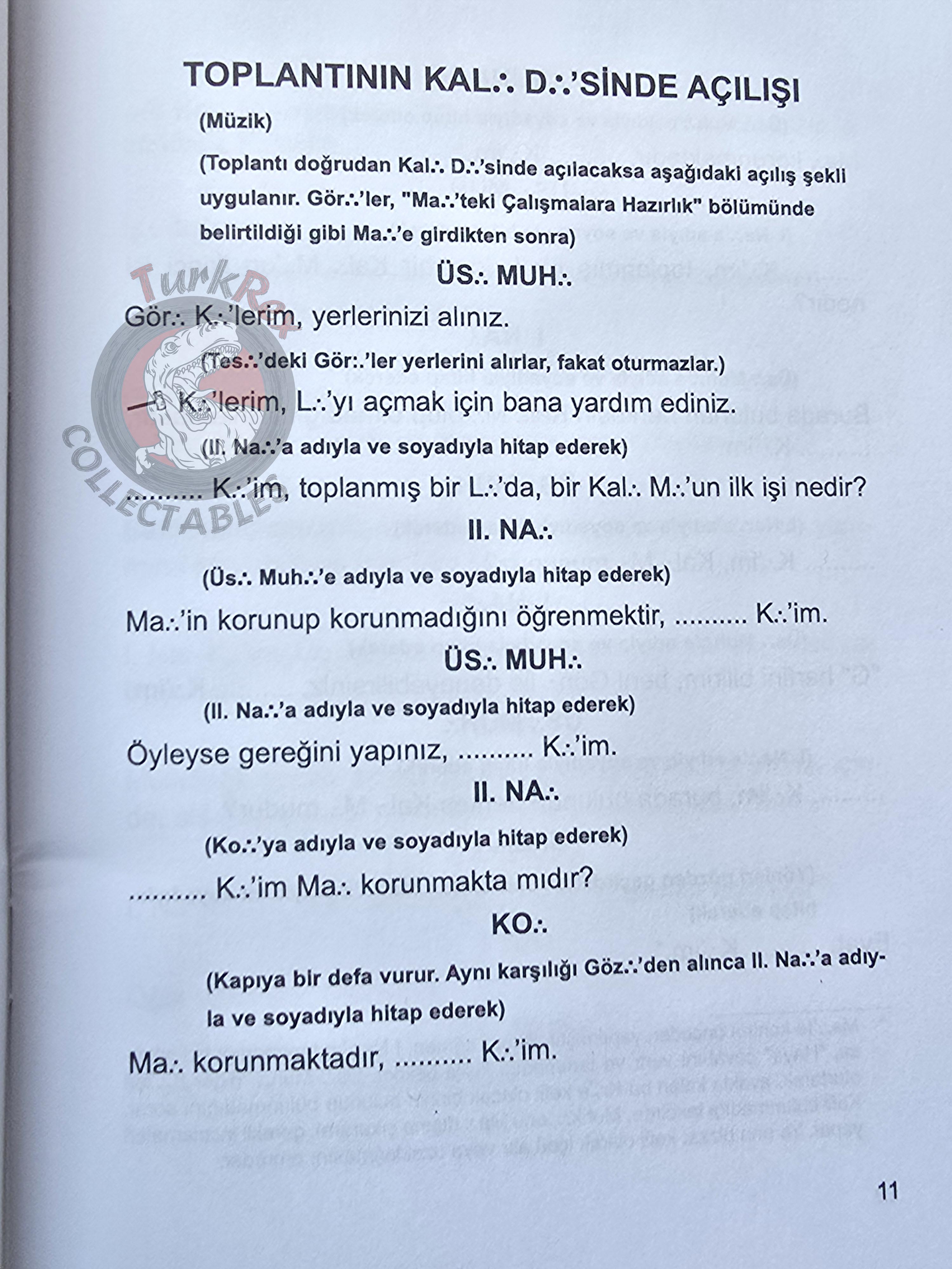 Turkish Freemasonry 2nd Degree Ritual Fellow Craft 2014 Booklet Masonic Masons of Turkey