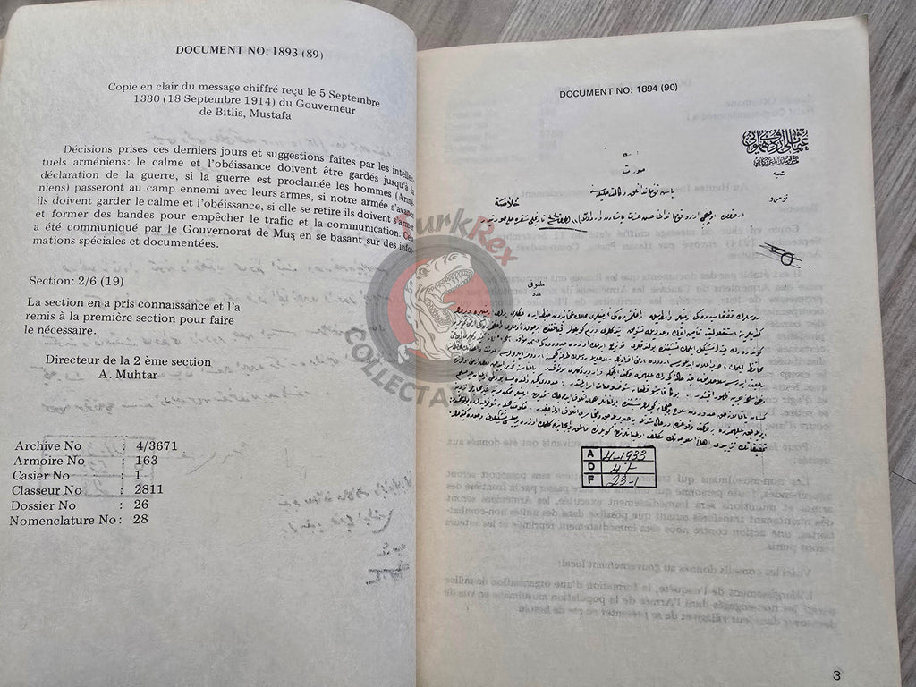 Documents on the Ottoman Armenians 1983 French Book Turkey Armenia Armenian