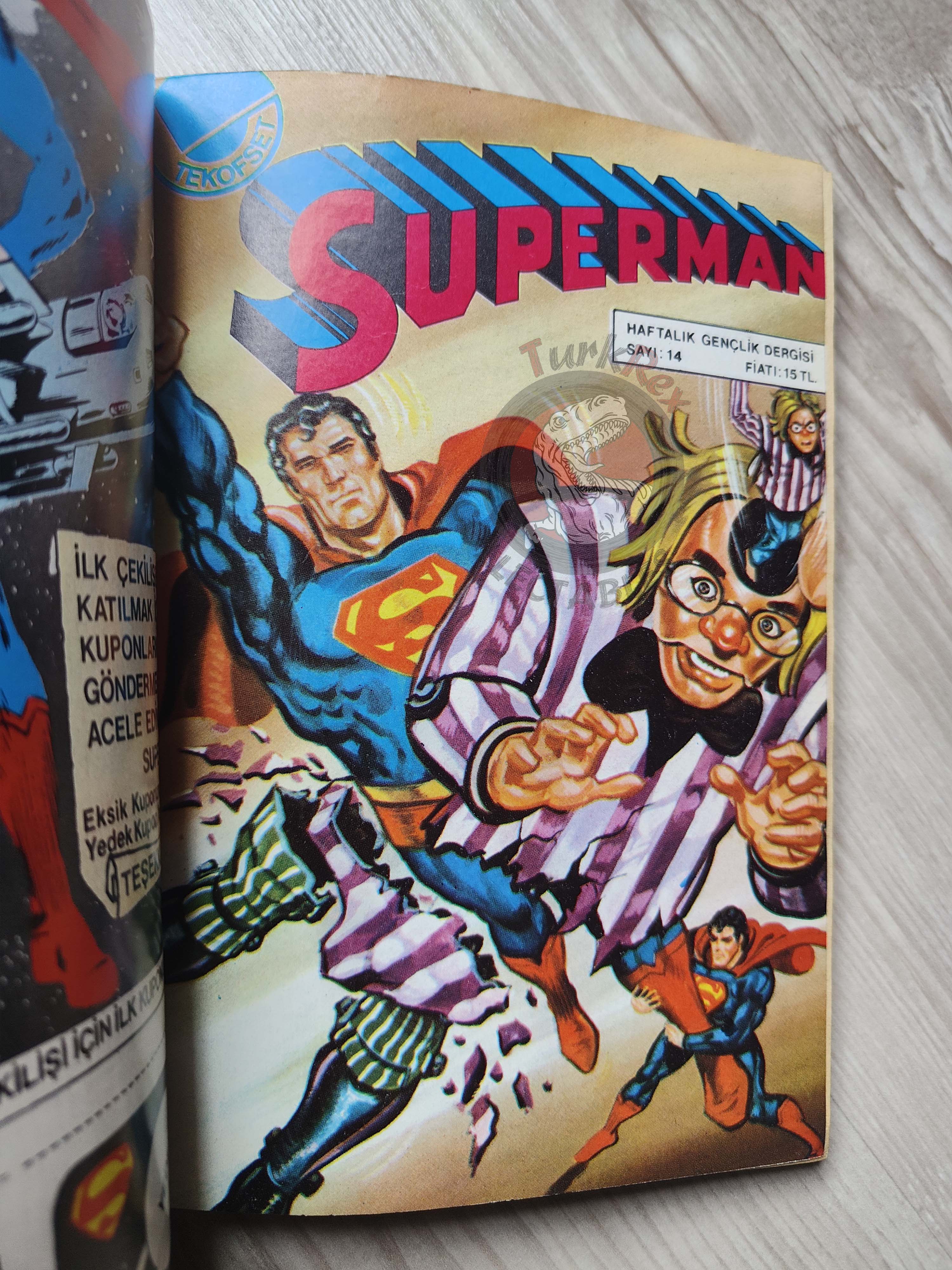 Superman Vol #5 1980s Turkish Comic Turkey #304 #305 #306