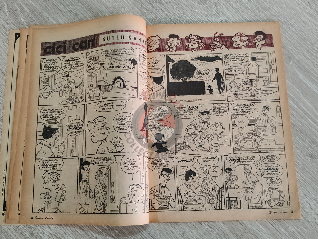Doğan Kardeş 1968 Magazine #96 Turkish Comic Turkey Zero X, Tarzan, Dennis the Menace