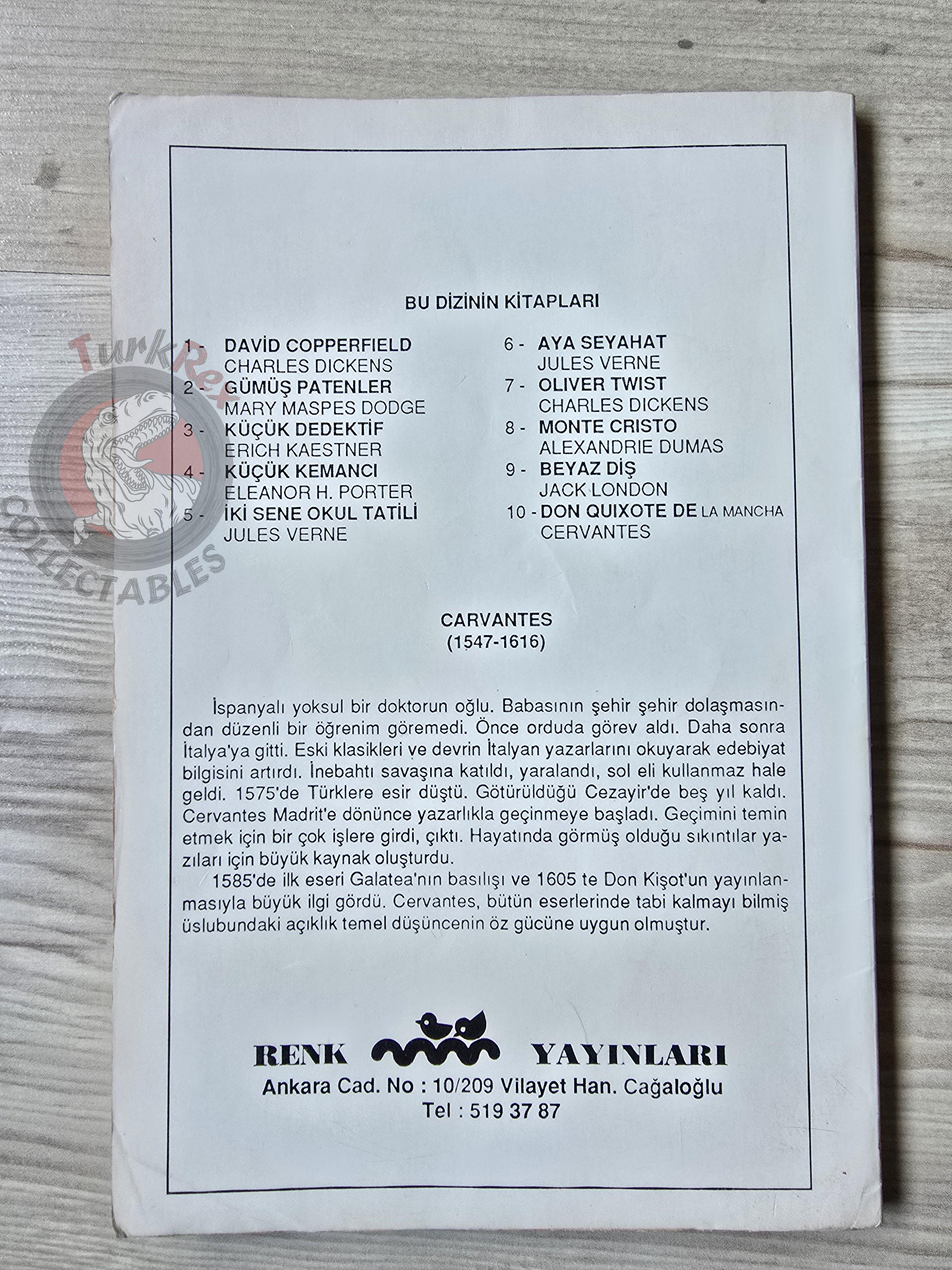 Miguel de Cervantes – Don Quixote 1990s Turkish Book Turkey