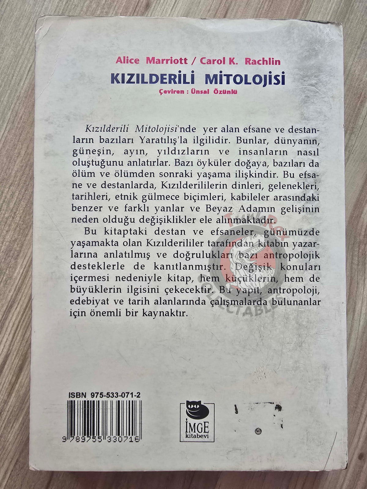 Alice Marriott – American Indian Mythology 1994 Turkish Book Turkey