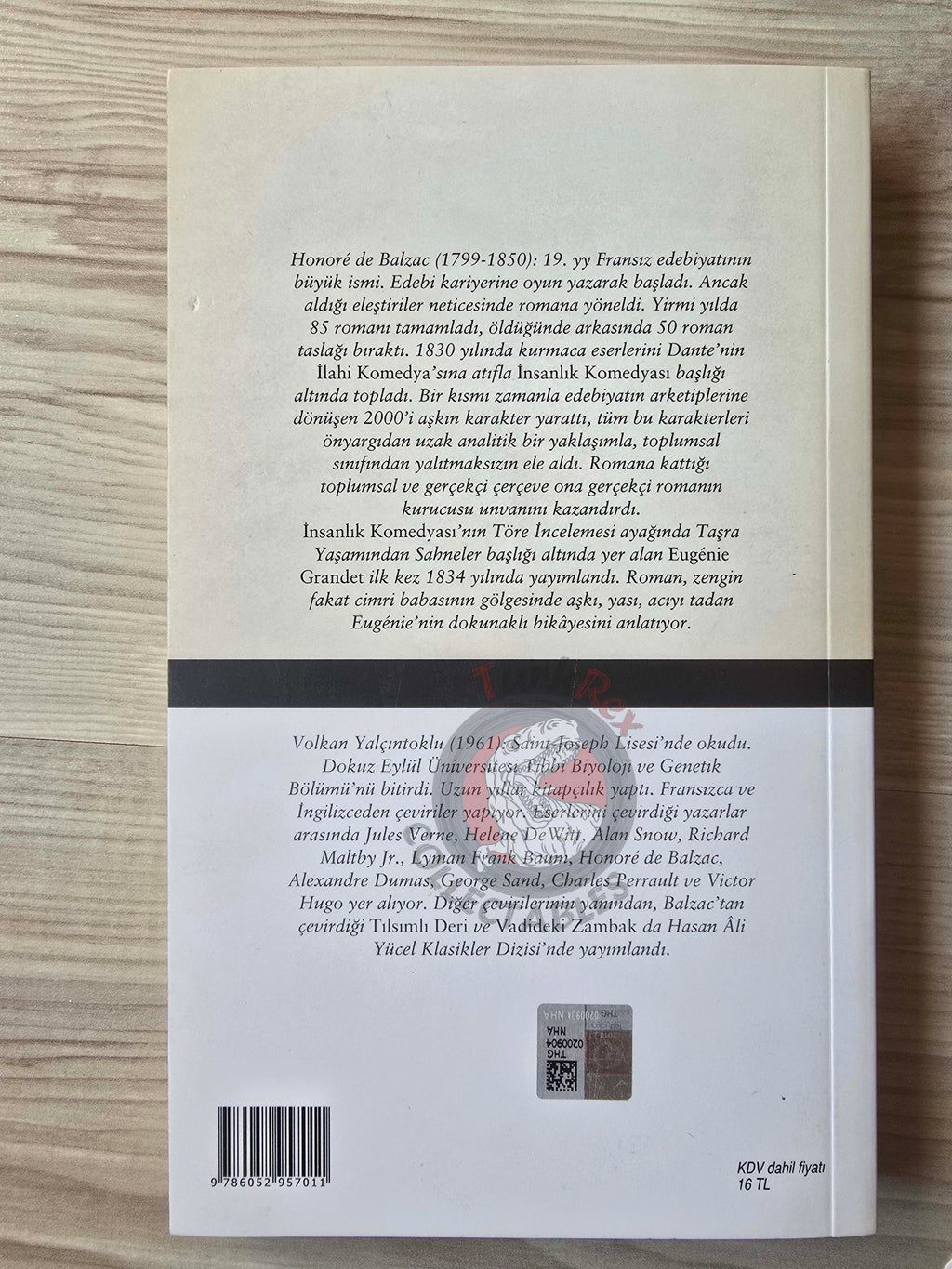 Honoré de Balzac – Eugénie Grandet 2019 Turkish Book Turkey