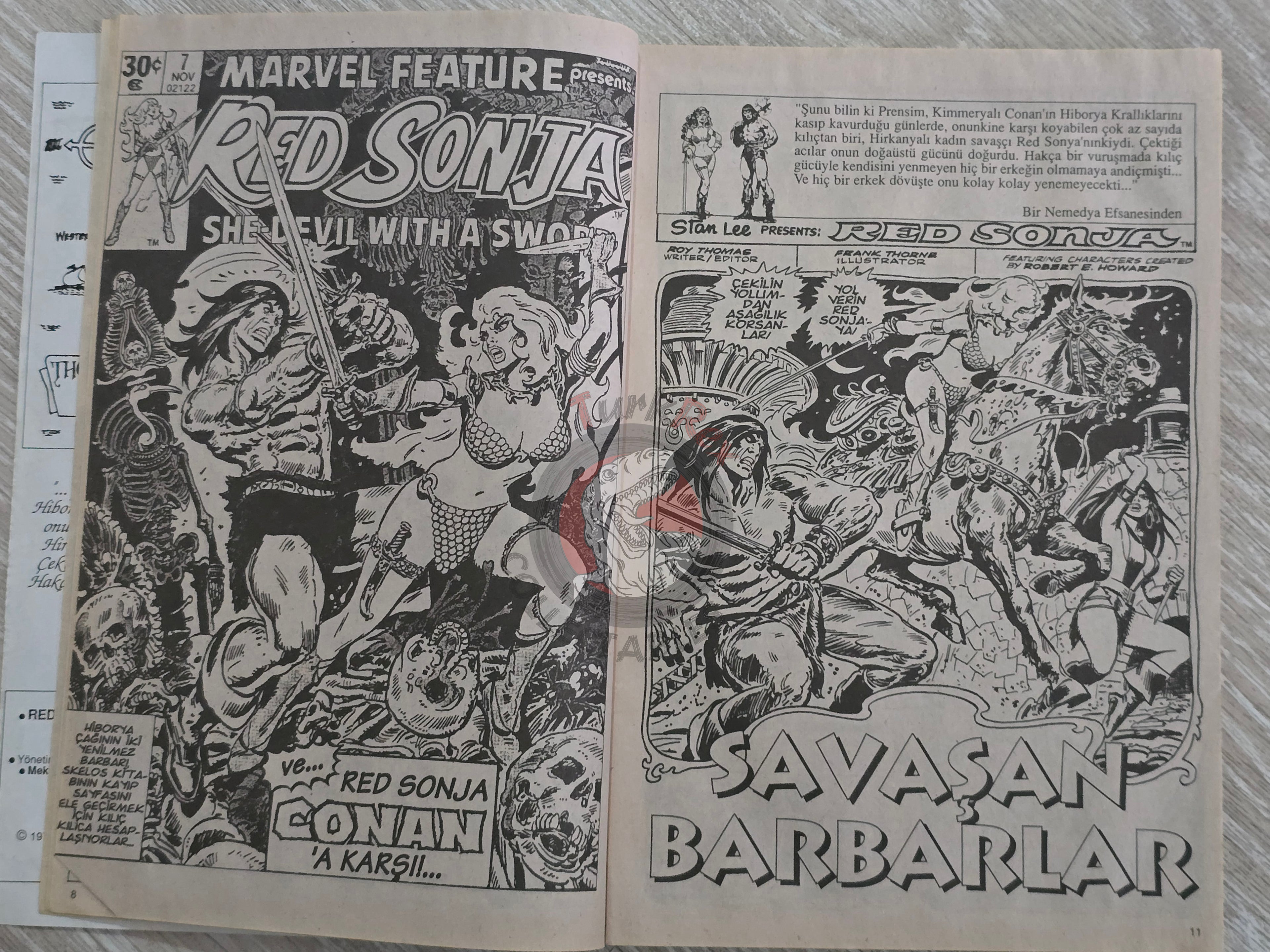 Red Sonja #5 2000 Turkish Comic Turkey #1 Marvel Feature #5 Conan the Barbarian #67 #68