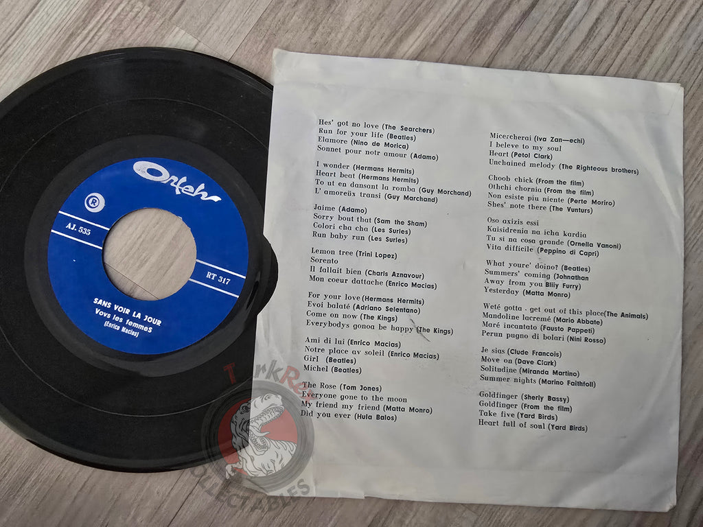 Enrico Macias – Sans Voir Le Jour  7" Iran Pressing Vinyl Iranian Edition