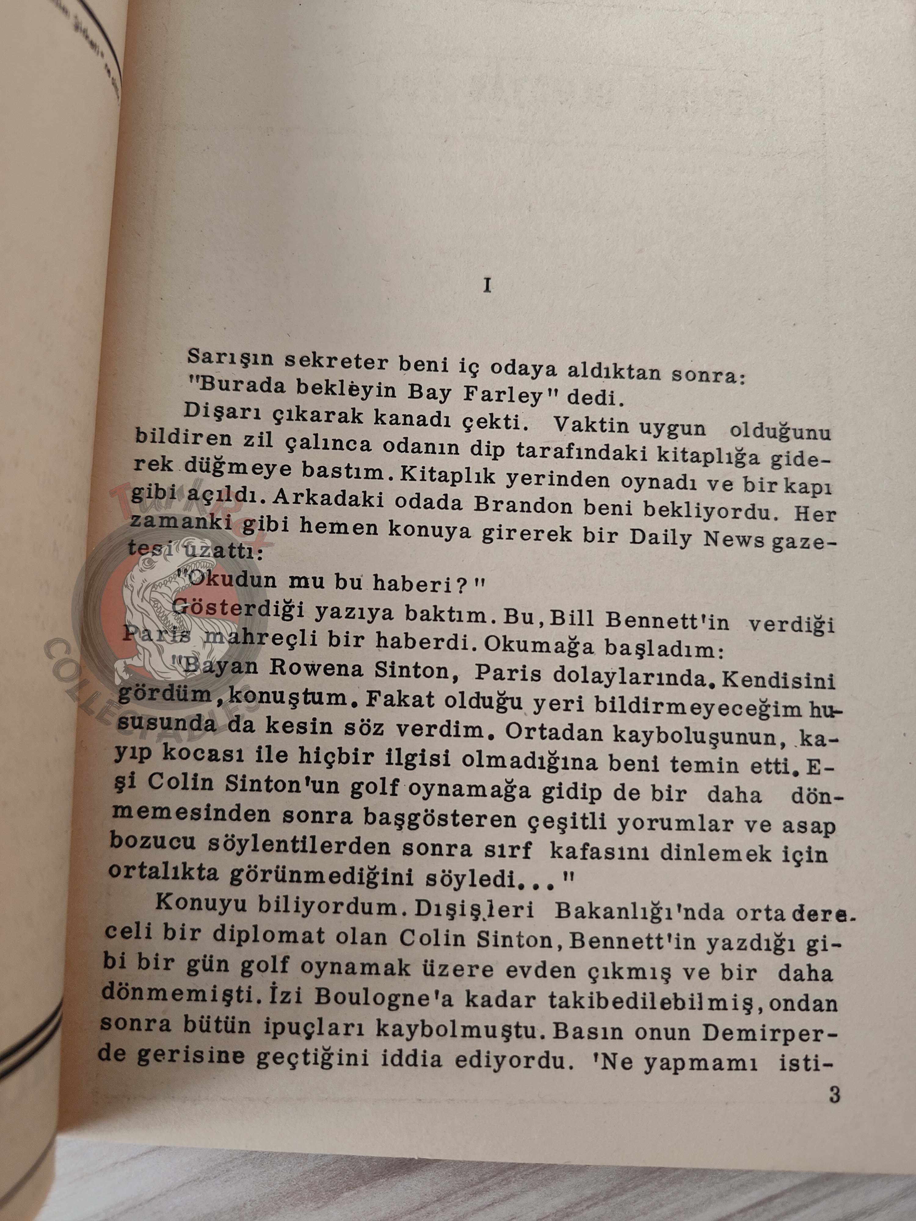 Frank Struan – Nick Farley 1966 1st Turkish Book Turkey