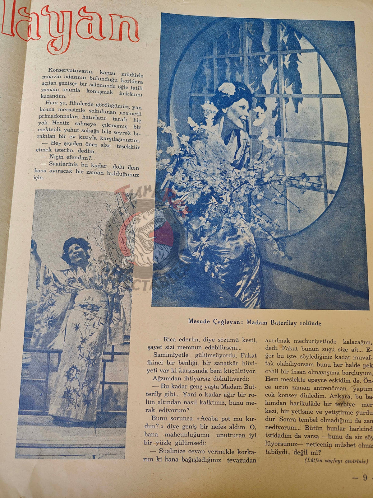 Akbaba 1944 Humor Magazine Turkish Turkey The Black Sea Germany WW2 era United States Madame Butterfly