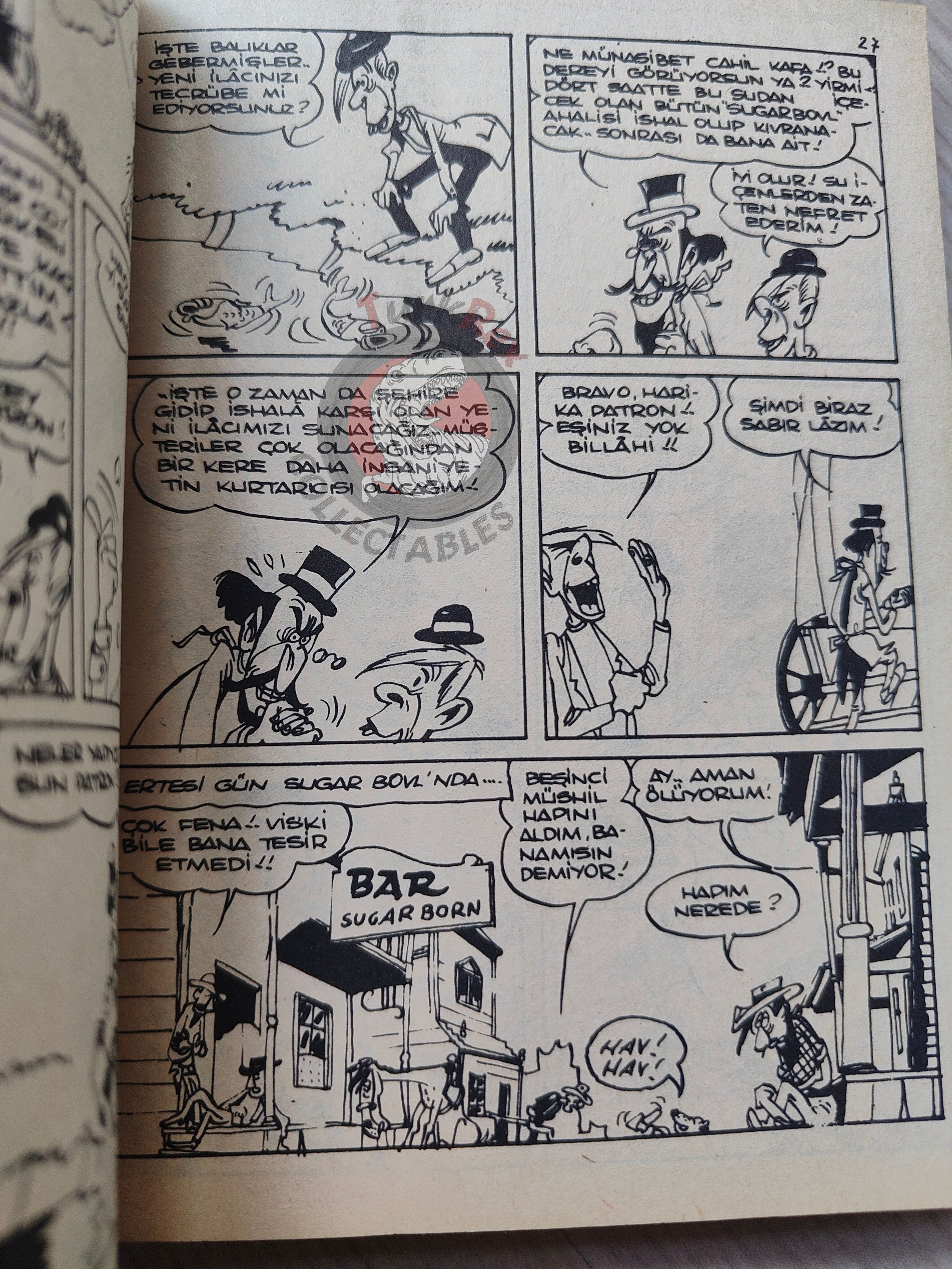 Lucky Luke #5 L’Elixir du Docteur Doxey 1972 Turkish Comic Turkey Le Vieux Nick Boule et Bill