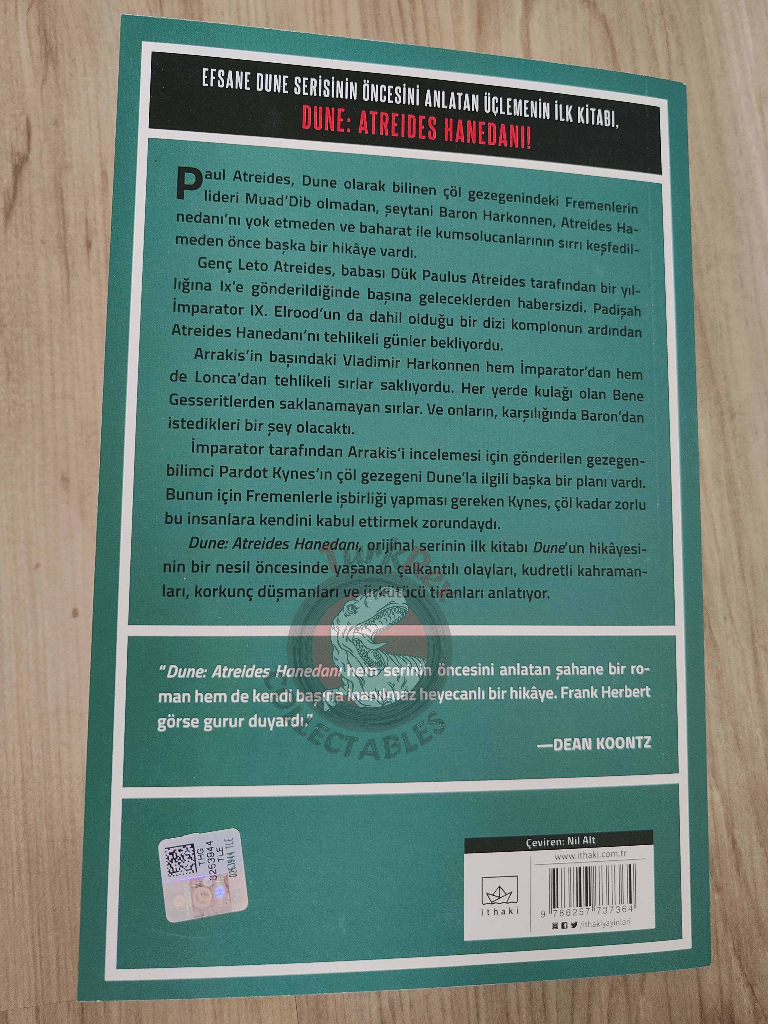 Brian Herbert – Dune House Atreides Turkish Book Turkey Prequel Trilogy