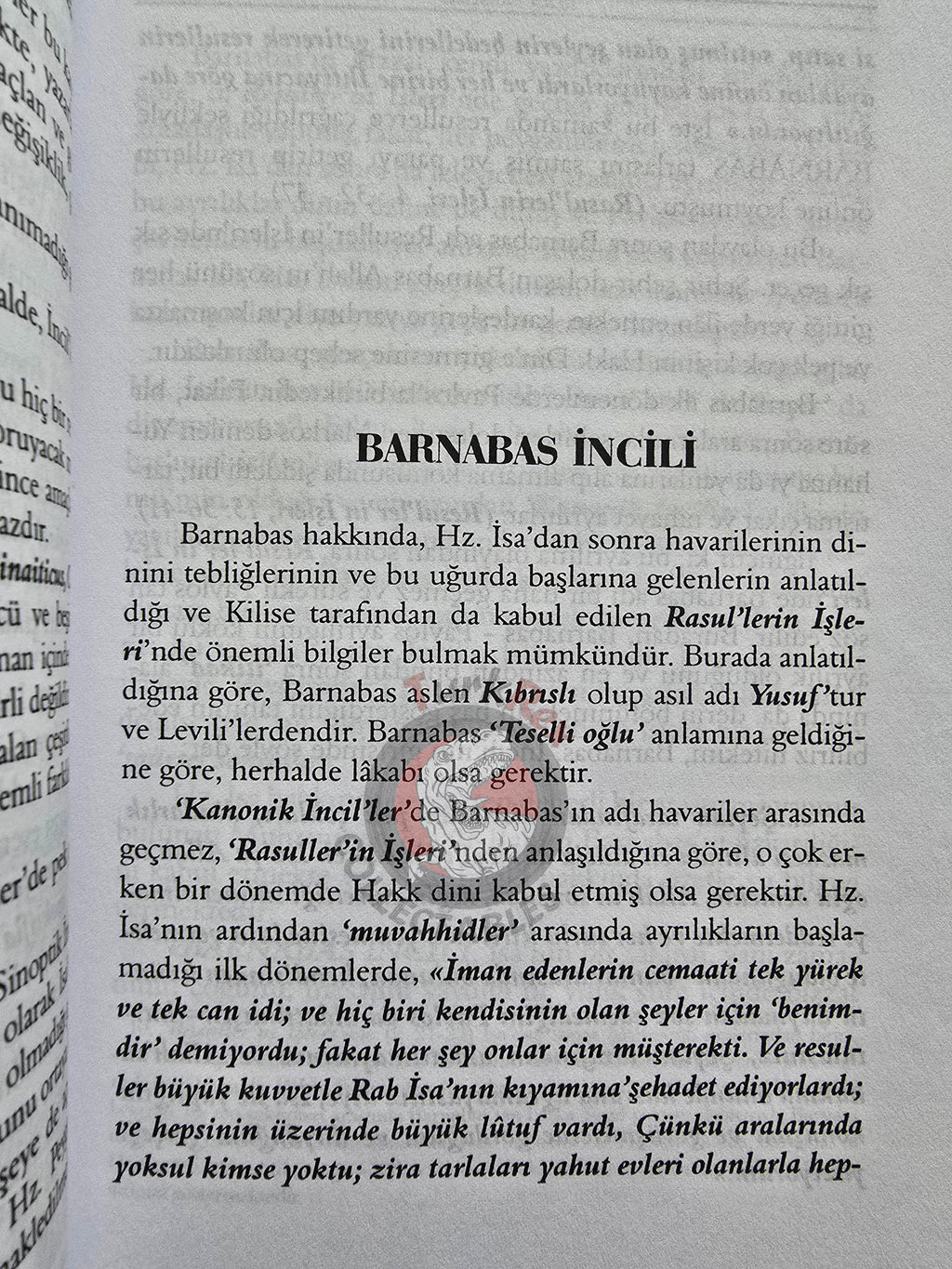 The Gospel of Barnabas 2011 Turkish Book New Testament Bible