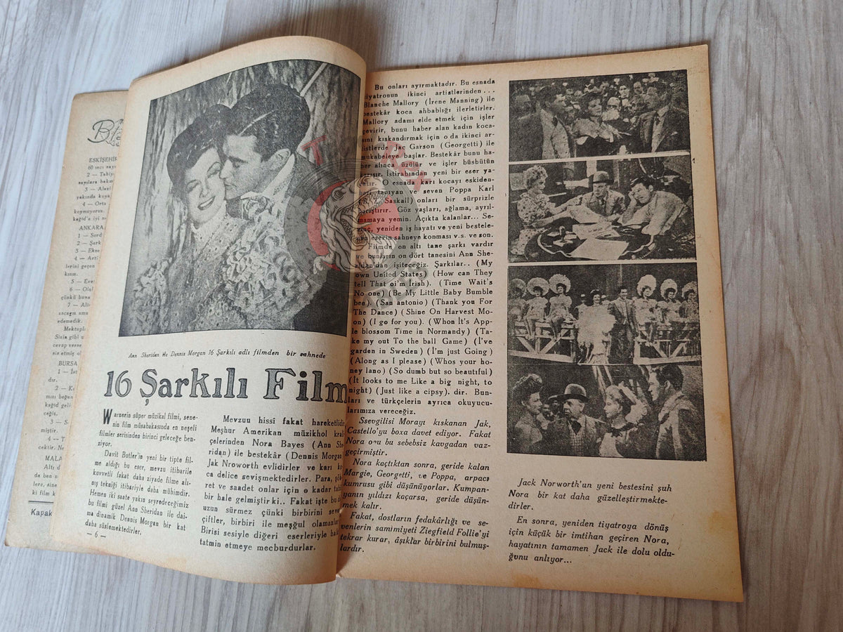 Hollywood Dünyası 1945 Joan Leslie Turkish Mag Turkey Phyllis Calvert Anna May Wong June Duprez