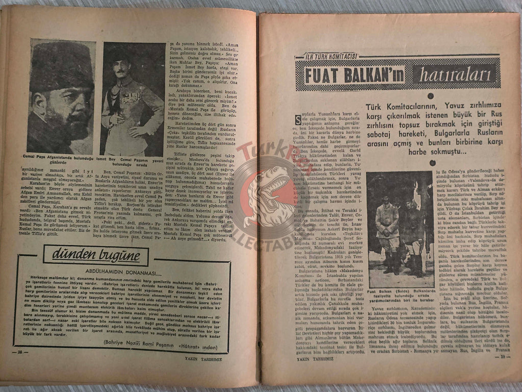 Yakın Tarihimiz 1962 Cemal Pasha Turkish Magazine Turkey Ottoman Empire Atatürk Medina WW1