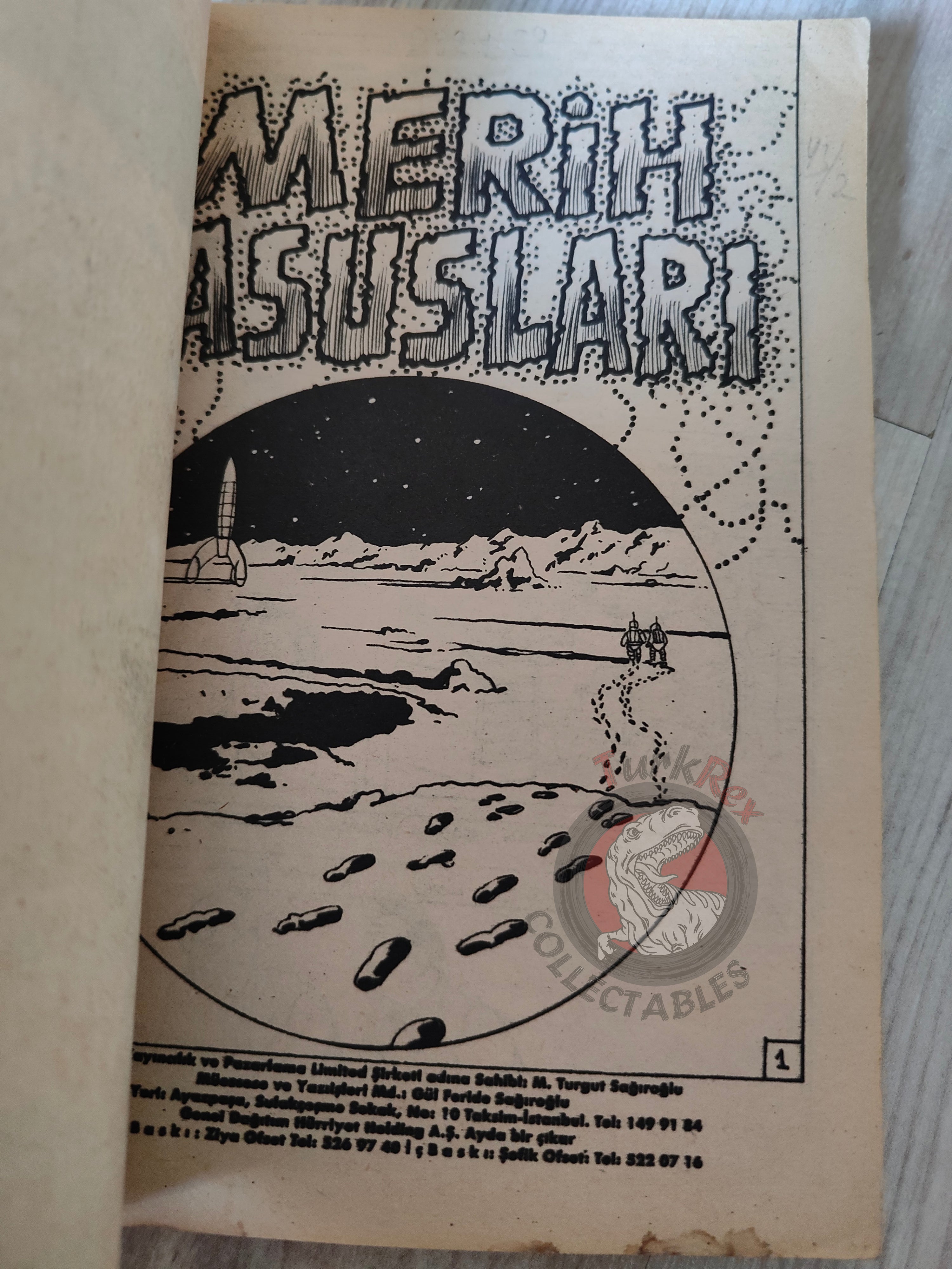 Tintin – Explorers on the Moon mid 1980s Turkish Edition Comic Turkey 2