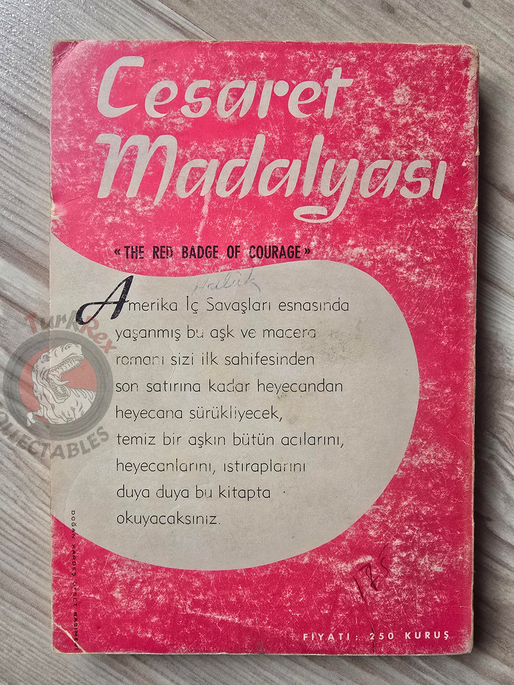 Stephen Crane – The Red Badge of Courage 1958 1st Turkish Book Turkey