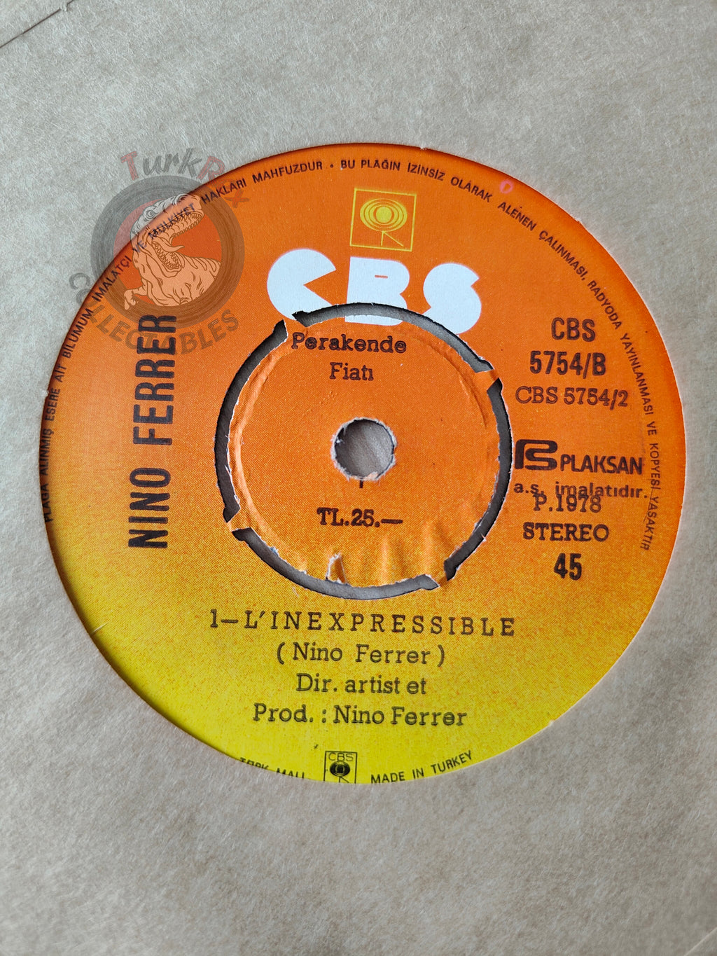 Nino Ferrer – Joseph Joseph 7" Turkish Pressing Vinyl Turkey Edition 2