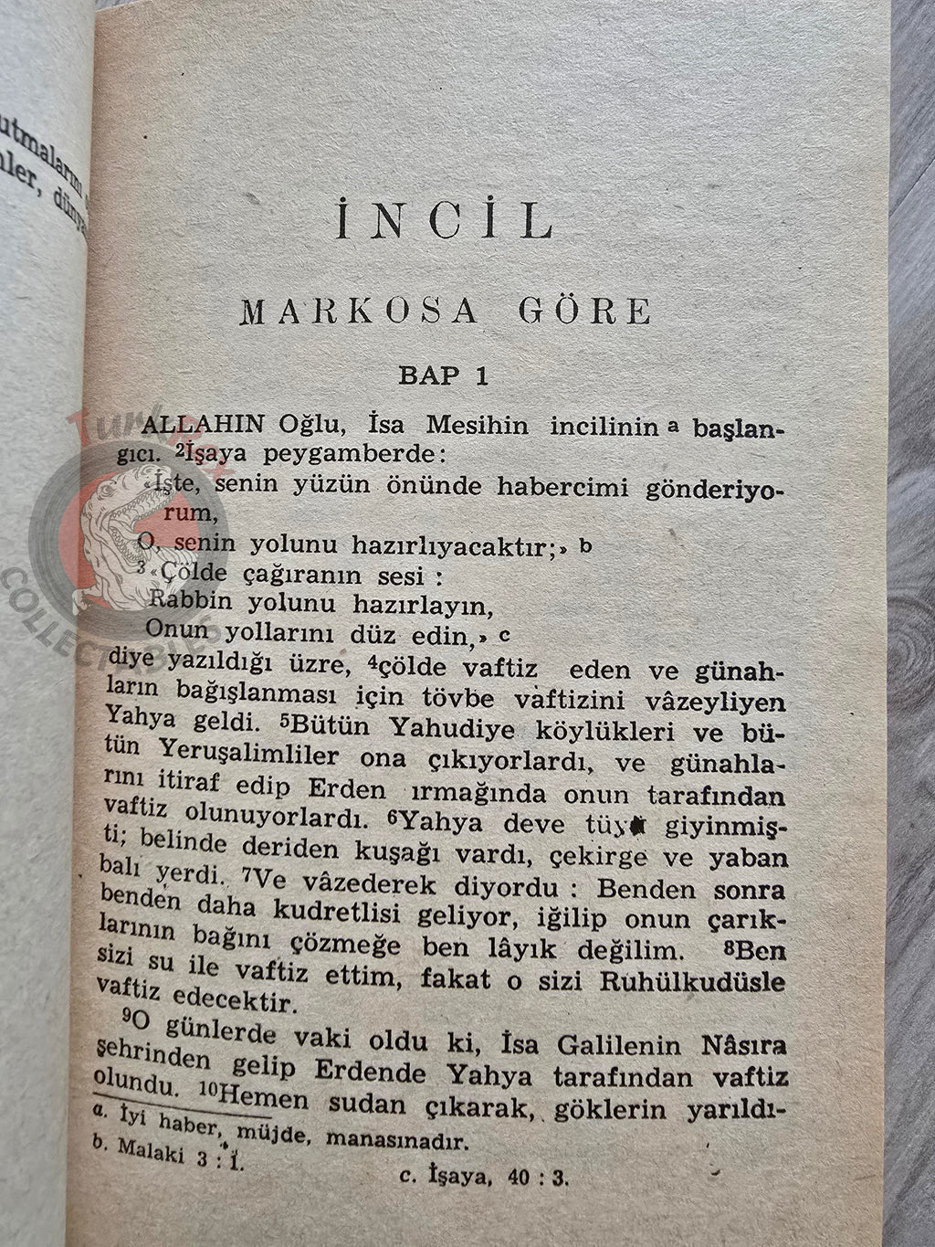 Bible The Holy Gospel 1967 Turkish Book New Testament