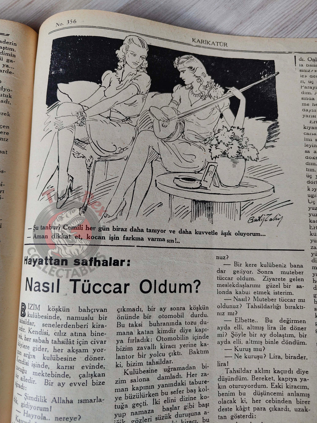 Karikatür 1942 Humor Magazine Turkish Turkey Uncle Sam United States WW2 era Bayer