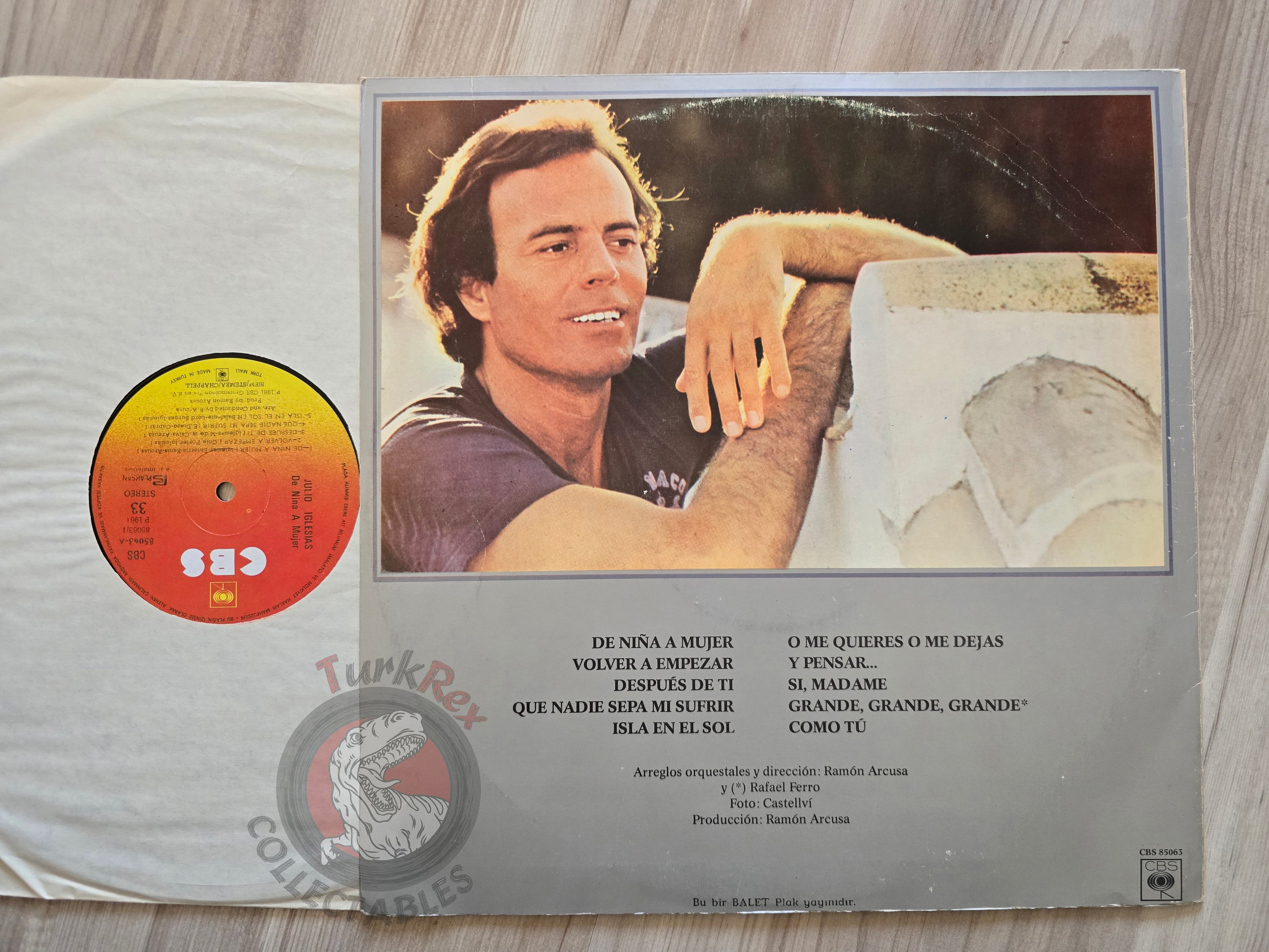 Julio Iglesias – De Niña A Mujer Turkish Pressing Vinyl Turkey Edition