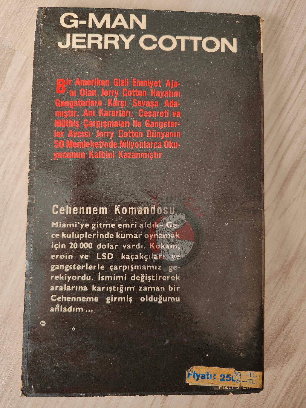 Jerry Cotton – Commando from Hell 1968 1st Turkish Book Turkey