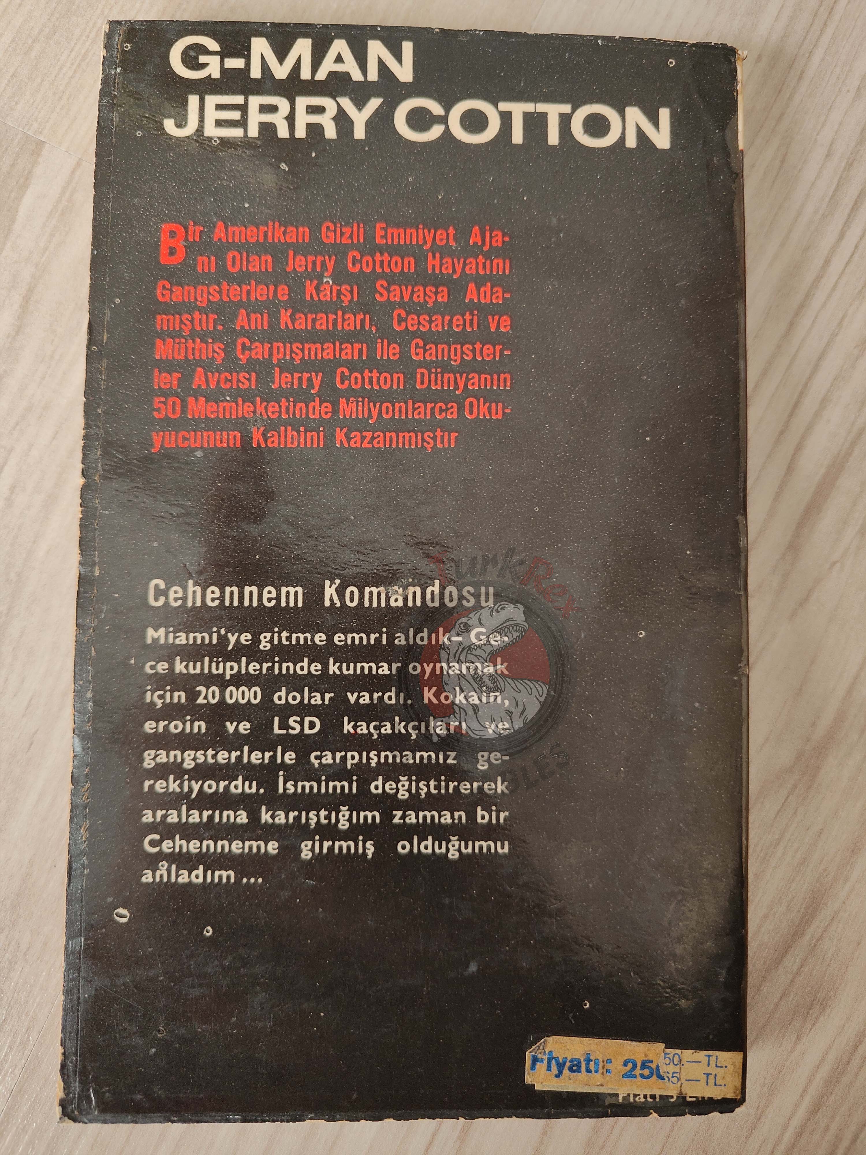 Jerry Cotton – Commando from Hell 1968 1st Turkish Book Turkey