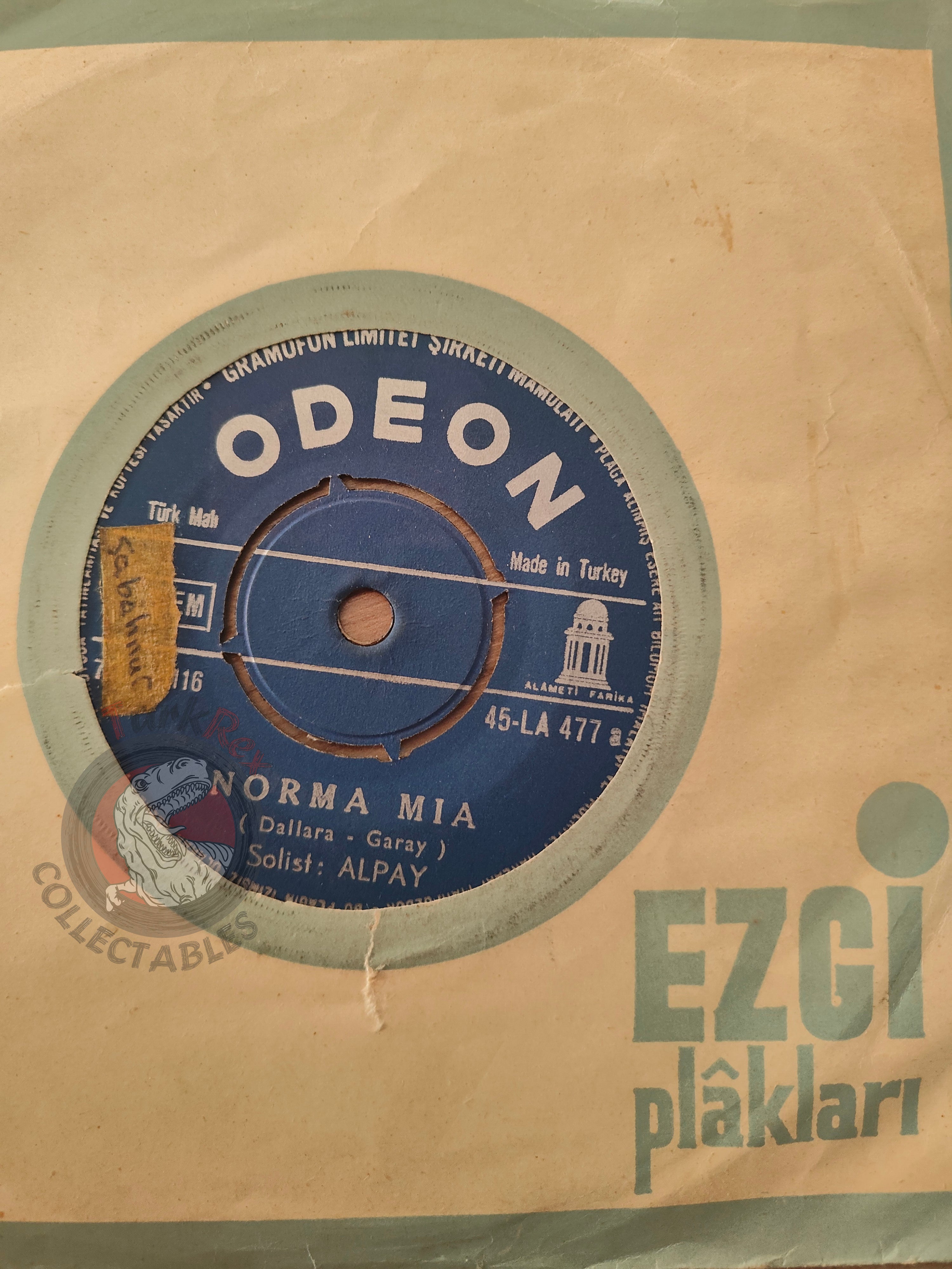 Alpay – Norma Mia / Maç Twist 7" Turkish Pressing Vinyl Turkey Edition