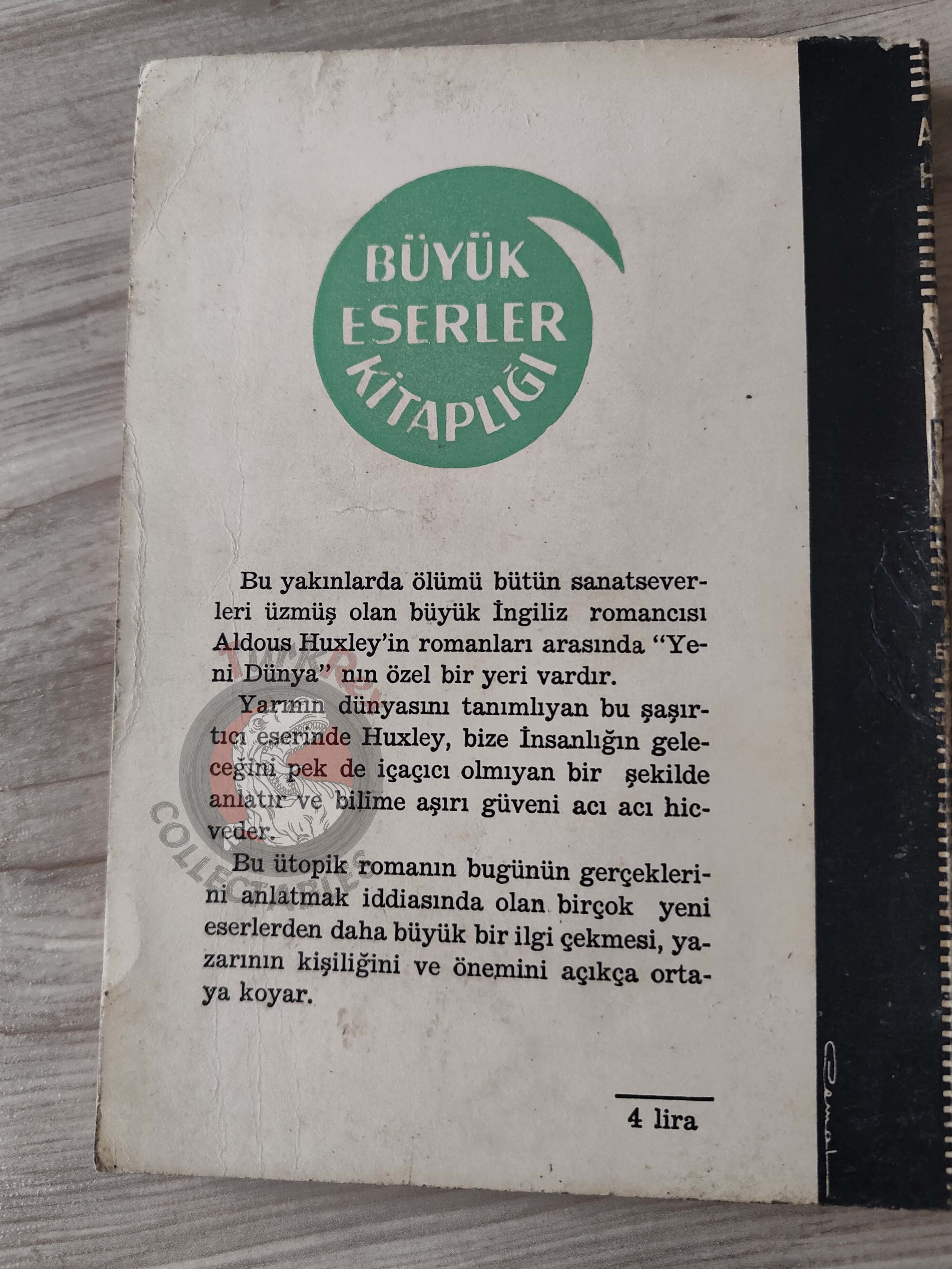 Aldous Huxley – Brave New World 1964 1st Turkish Book Turkey