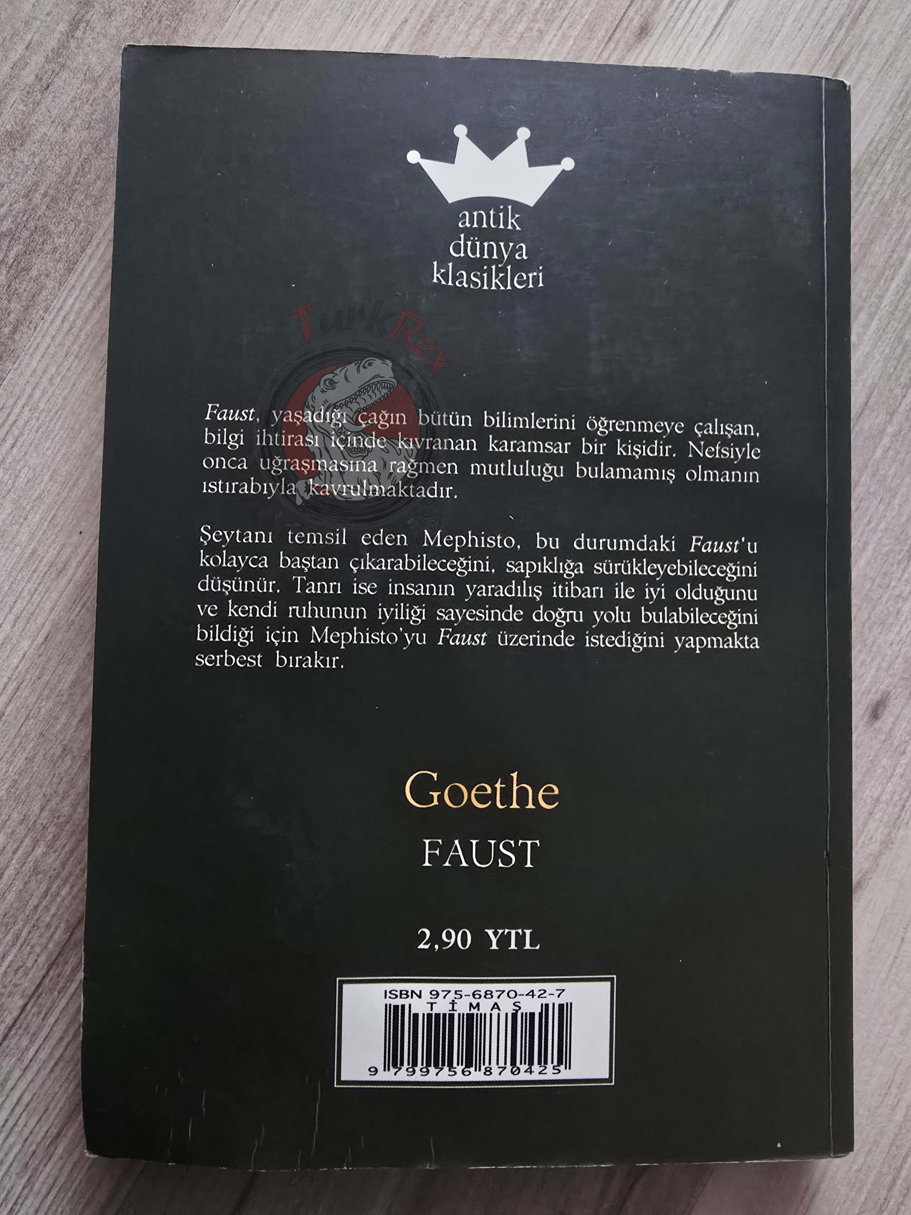 Johann Wolfgang von Goethe – Faust 2006 Turkish Book Turkey