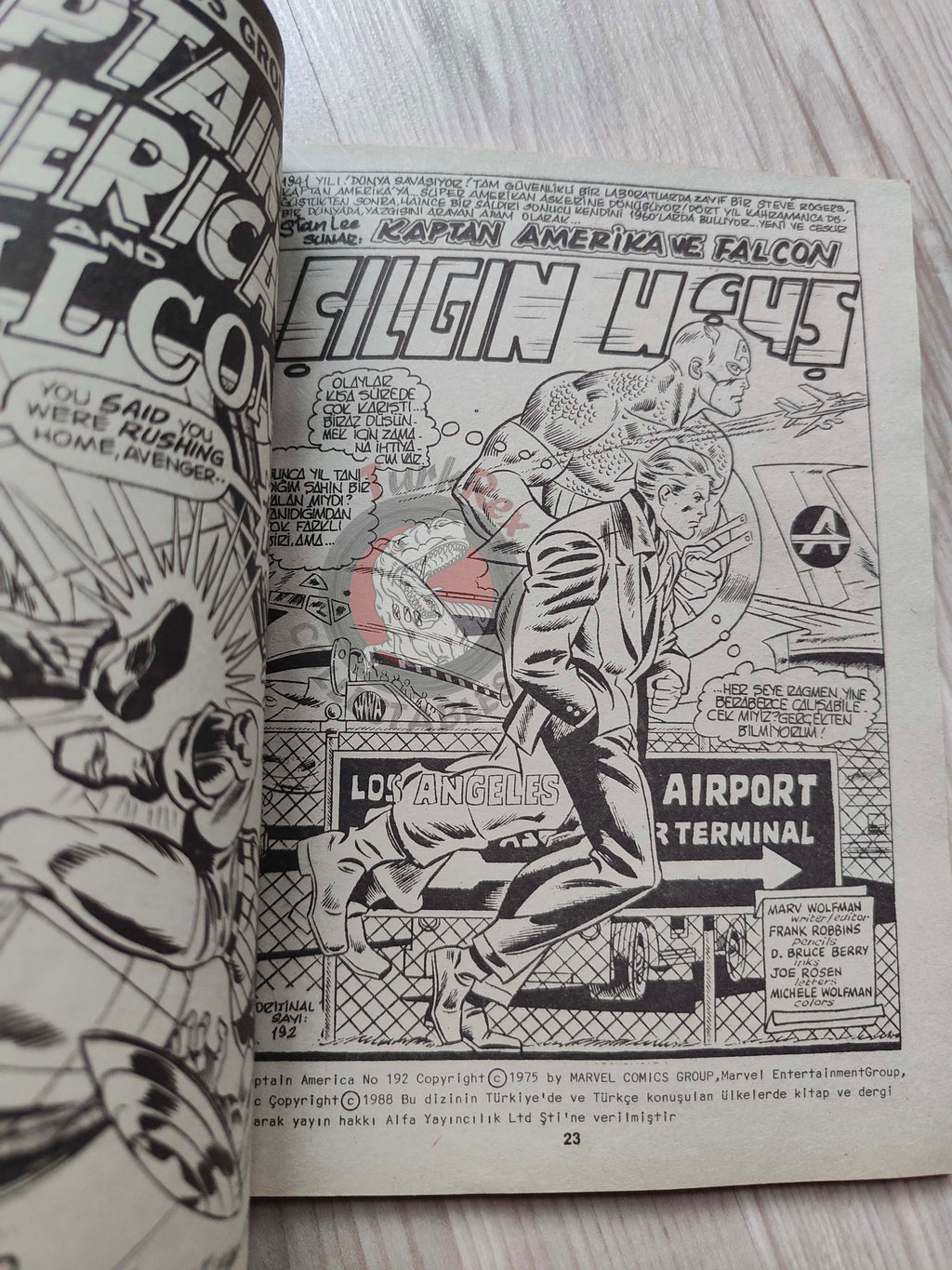 Captain America – Issue #10 1988 Turkish Comic Turkey #191 #192 #193 #194