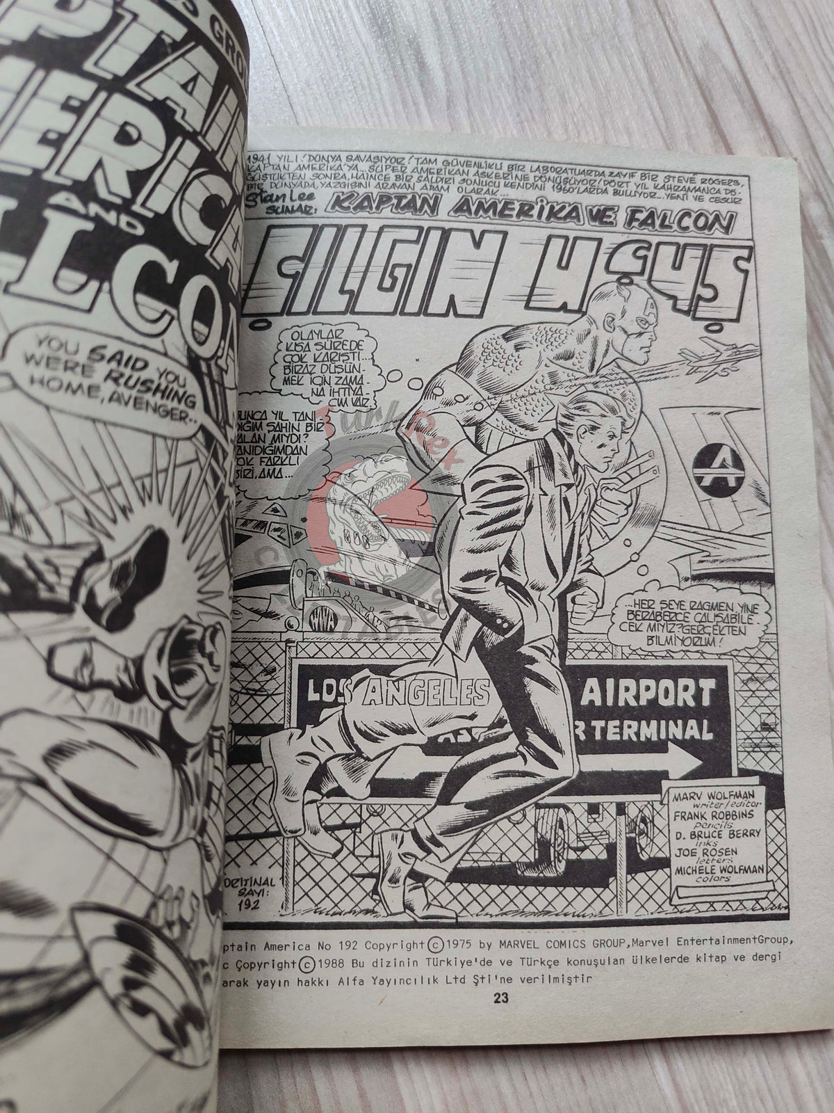 Captain America – Issue #10 1988 Turkish Comic Turkey #191 #192 #193 #194