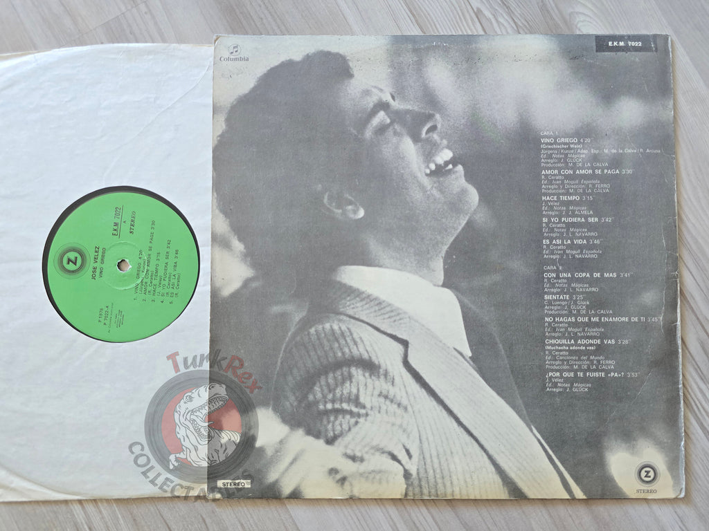 José Vélez – Vino Griego Turkish Pressing Vinyl Turkey Edition