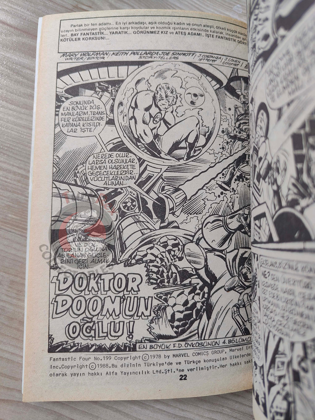 Fantastic Four #3 1988 Turkish Comic Turkey #198 #199 #200