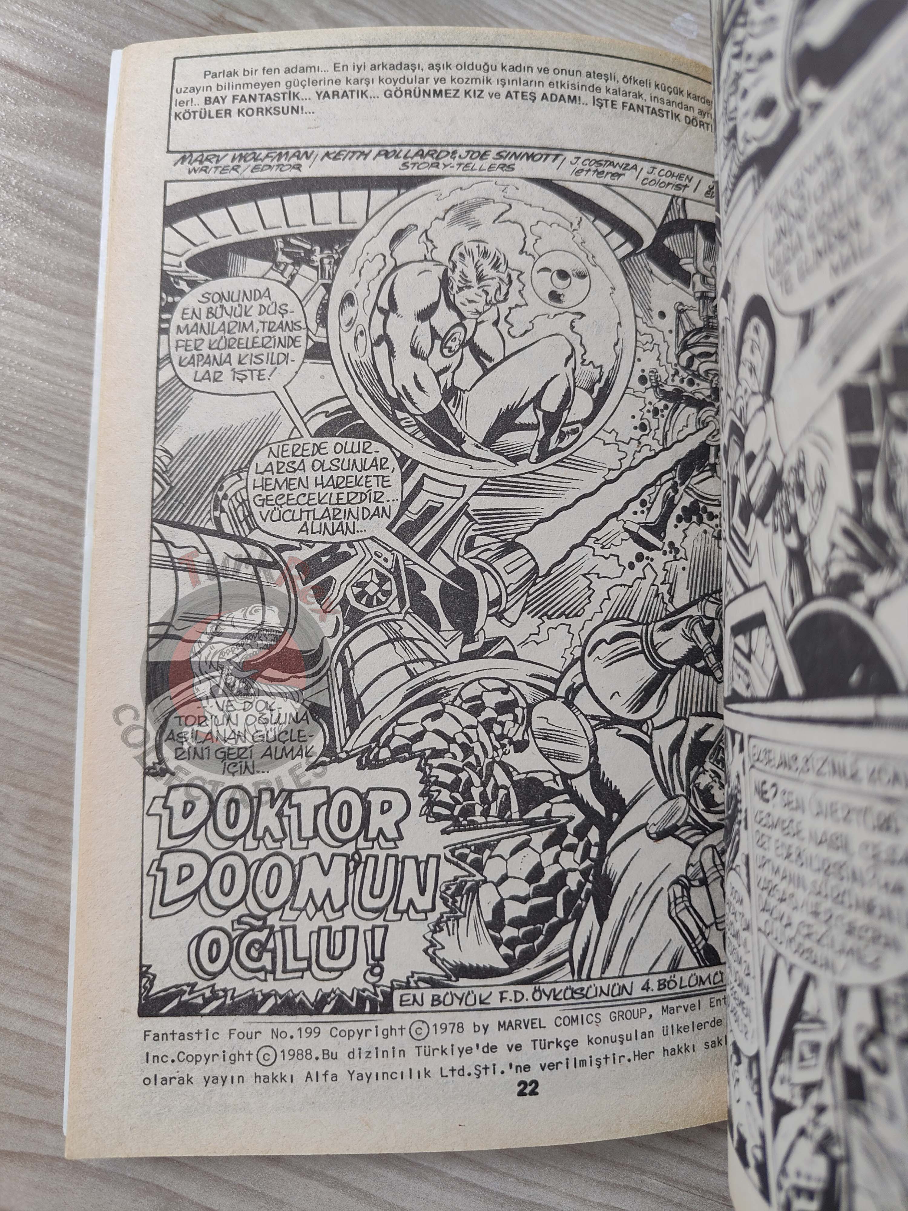Fantastic Four #3 1988 Turkish Comic Turkey #198 #199 #200