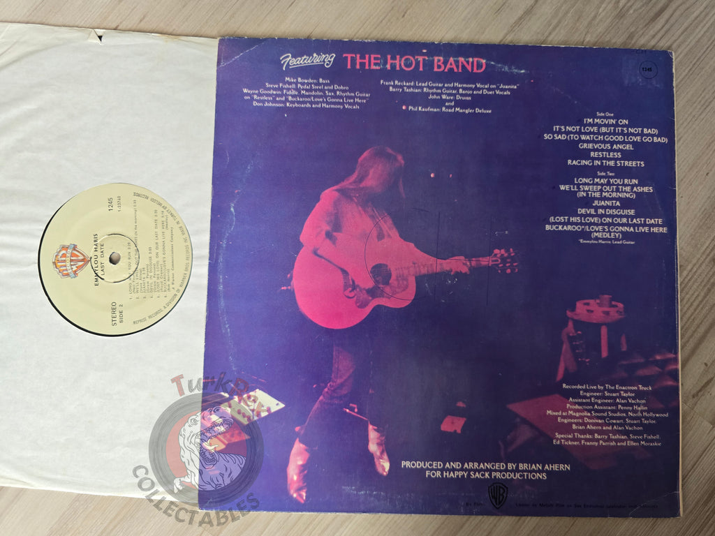 Emmylou Harris – Last Date Turkish Pressing Vinyl Turkey Edition